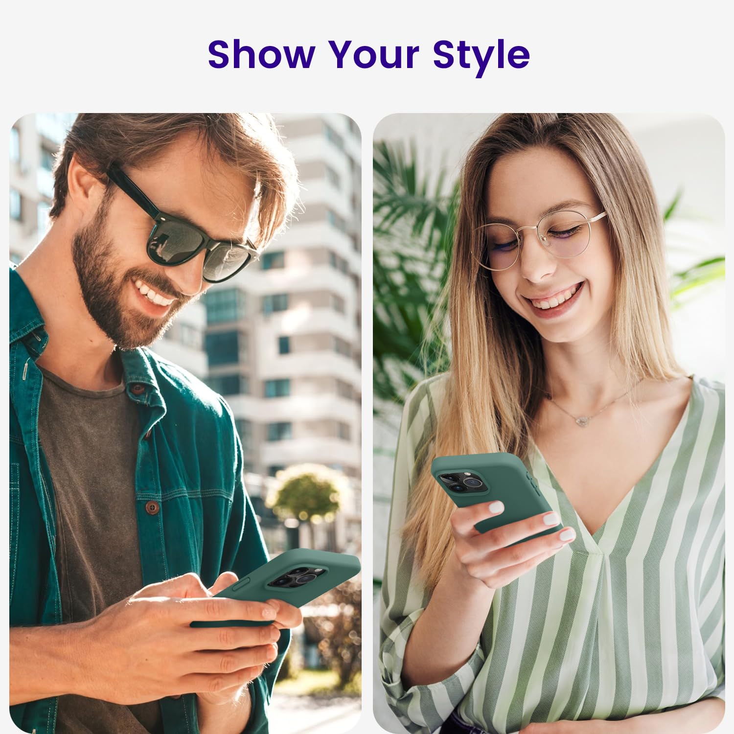 Otofly Compatible With Iphone 15 Pro Max Case,[Silky And Soft Touch Series] Premium Soft Liquid Silicone Rubber Full Body Protec