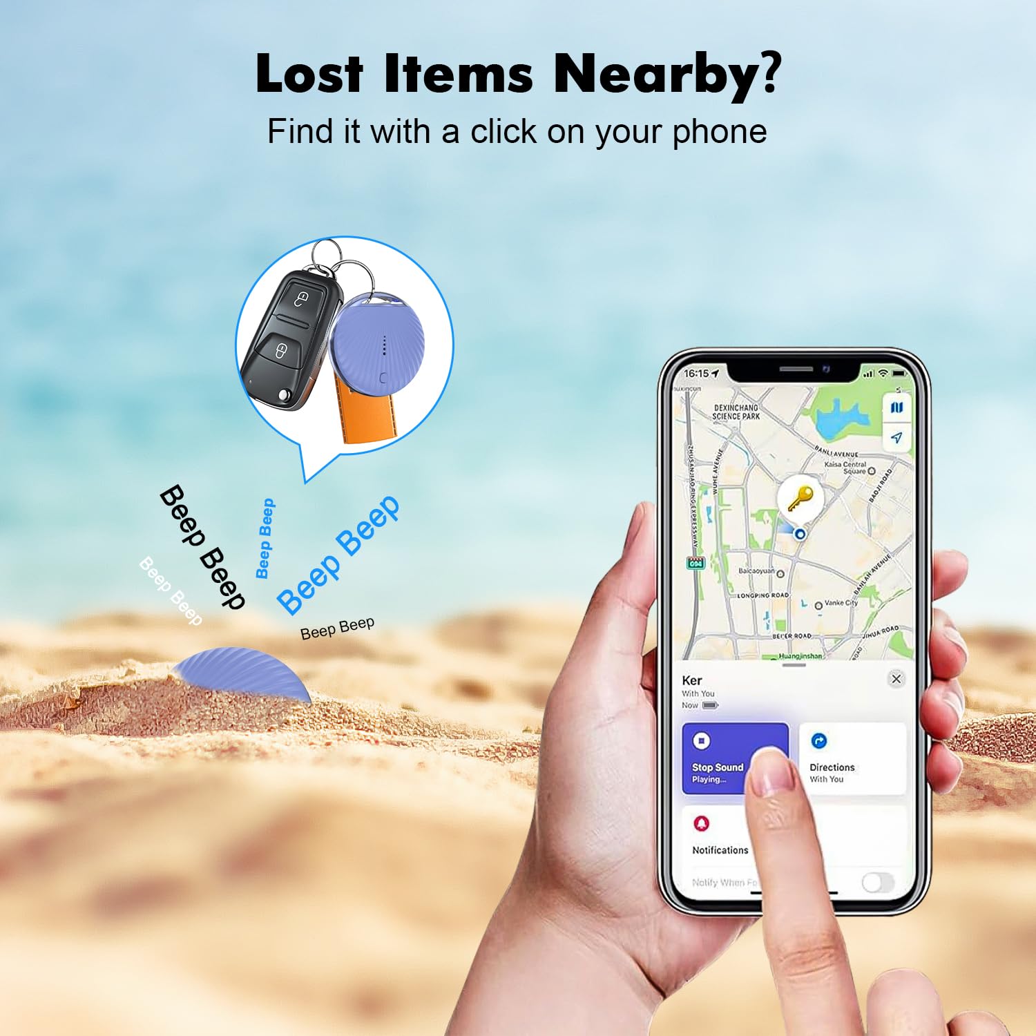 Air Tracker 3 Pack Work With Apple Find My App (Ios Only, Not For Android), Item Finders With Sound, Keys Finder And Item Locato