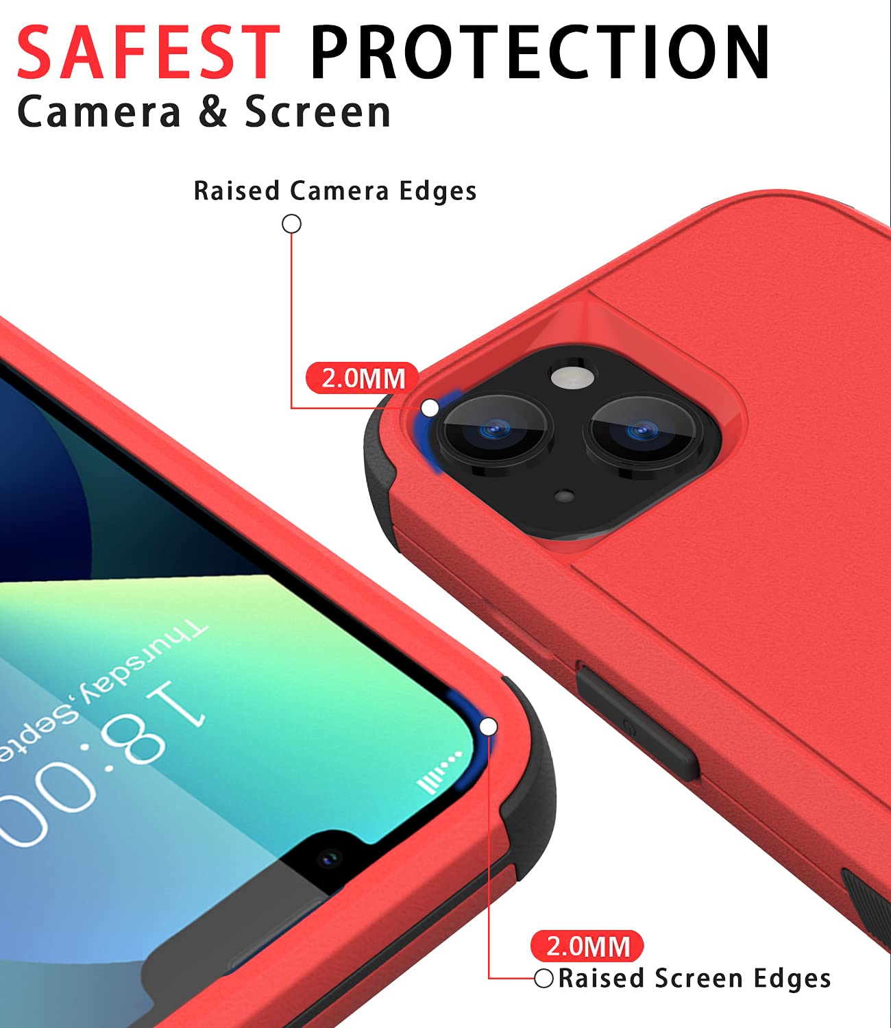 Diverbox For Iphone 13 Case [Shockproof] [Dropproof] [Dust Proof],Heavy Duty Protection Phone Case Cover For Apple Iphone 13 (Re