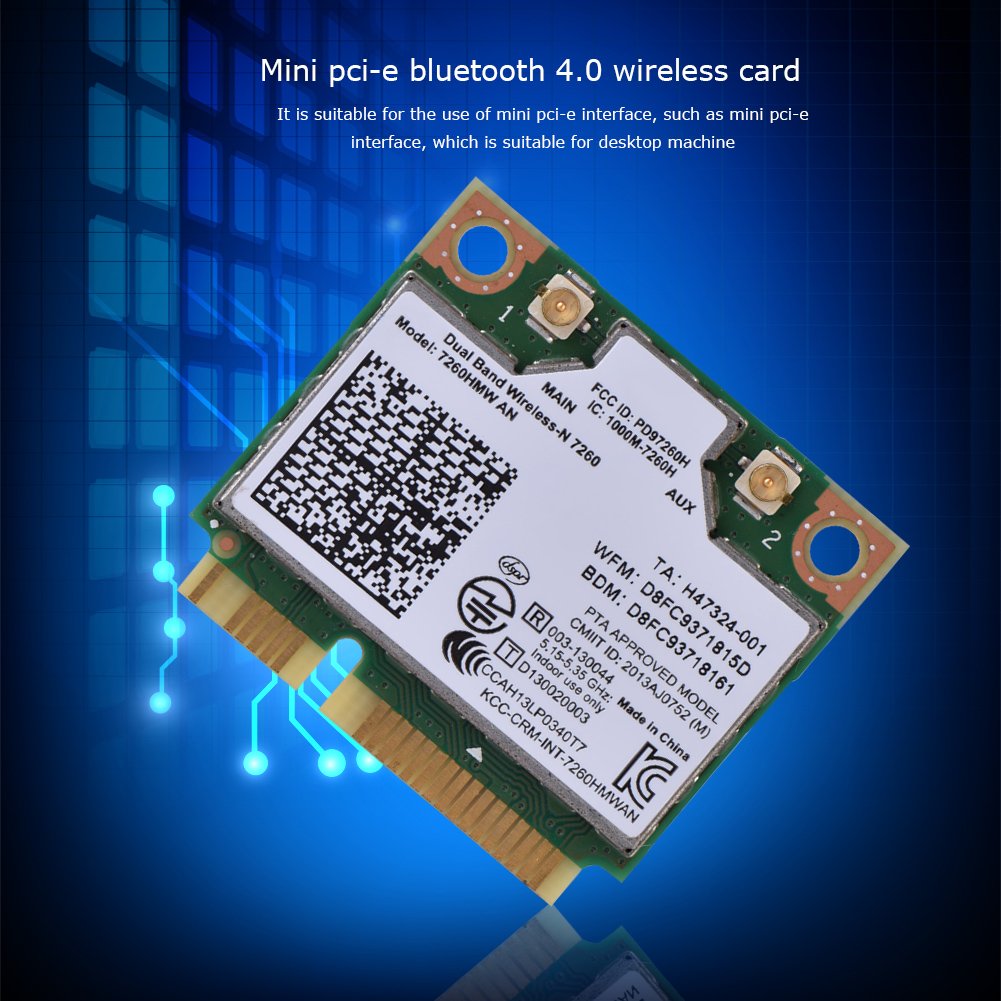 7260Hmw Dualband Wireless Wifi Card With Bluetooth 4.0, Mini Pci E Network Card For Desktop,All In One Machine, Notebook, Advert