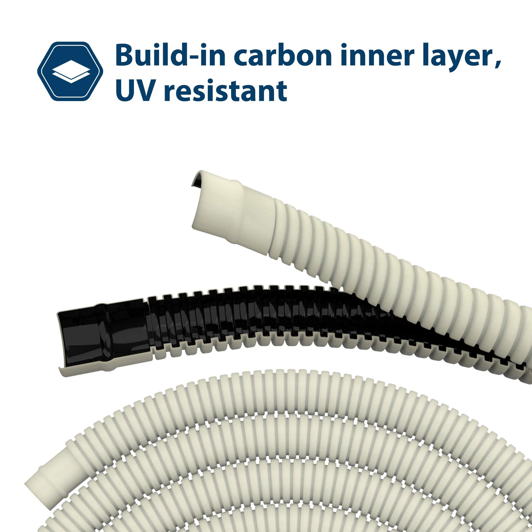 Pearwow Ac Water Drain Hose Flexible For Universal Ductless Mini Split Air Conditioner Heat Pump System (26Ft)