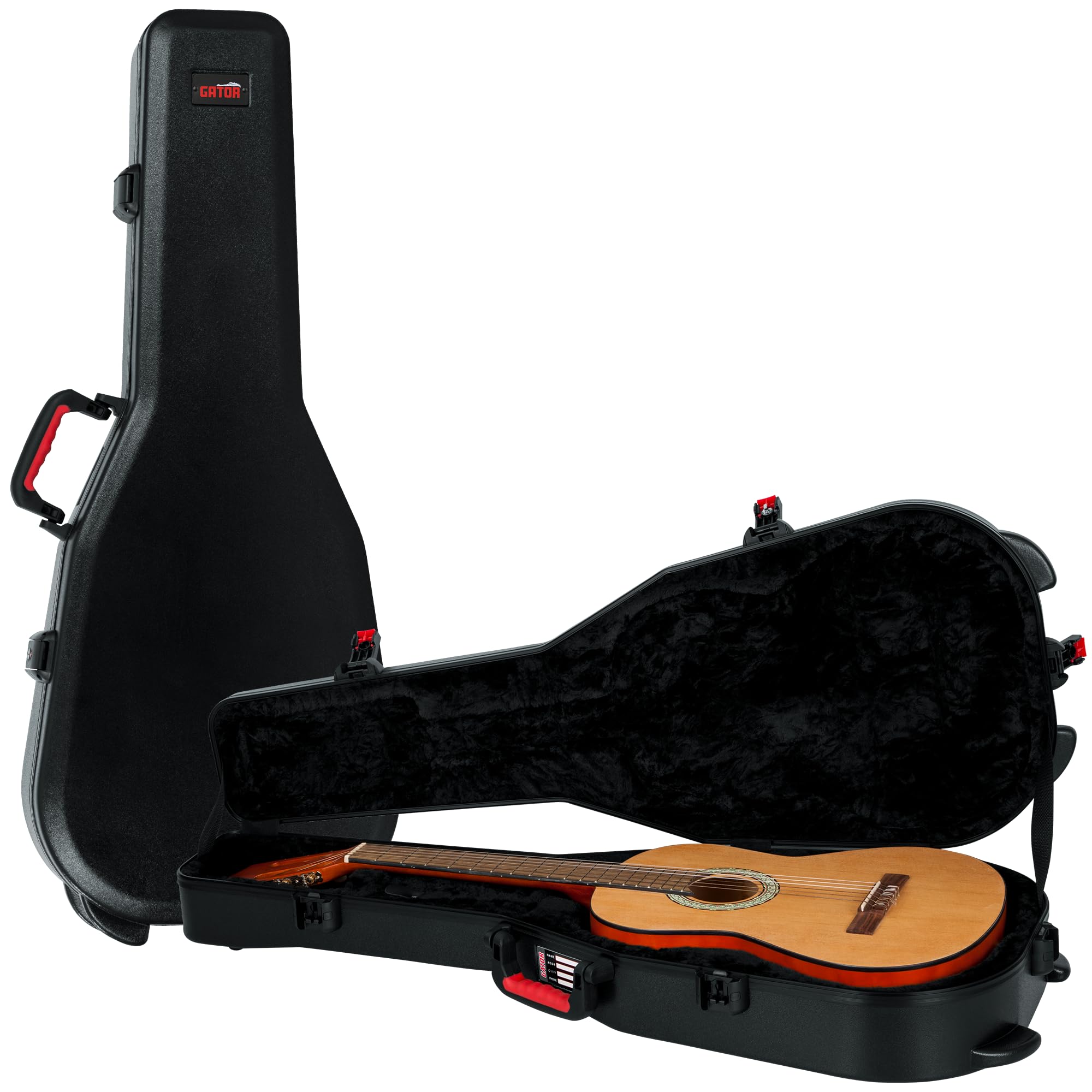 Gator Cases Molded Flight Case for Classical Style Acoustic Guitars with TSA Approved Locking Latch, (GTSA-GTRCLASS)