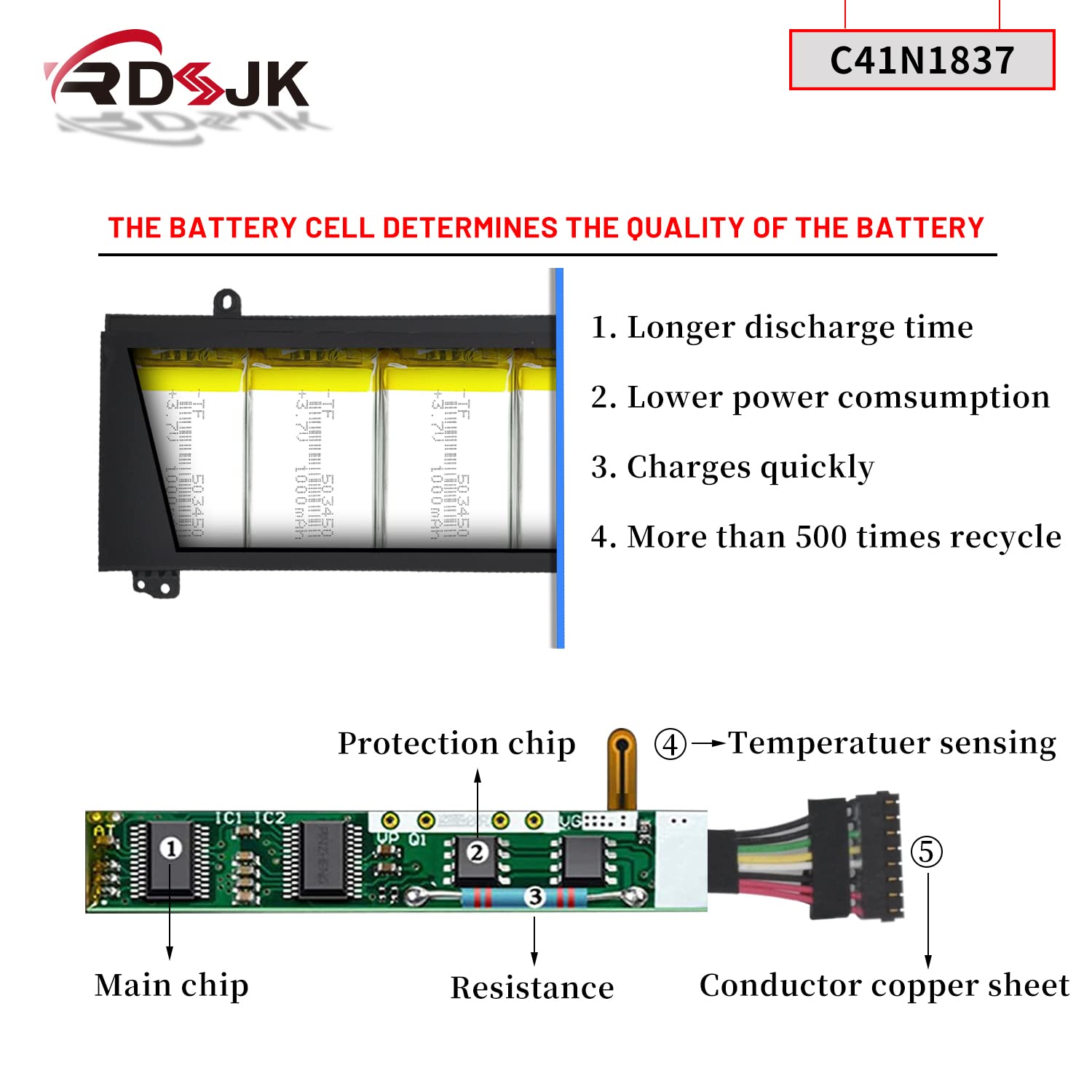 C41N1837 Laptop Battery For Asus Rog Zephyrus Ga502Du Ga502Gu Ga502Iv Gu502Du Gu502Gu Gu502Gw Gu502Gv Gu502Lv Gu502Lw Gu502Lu Gu