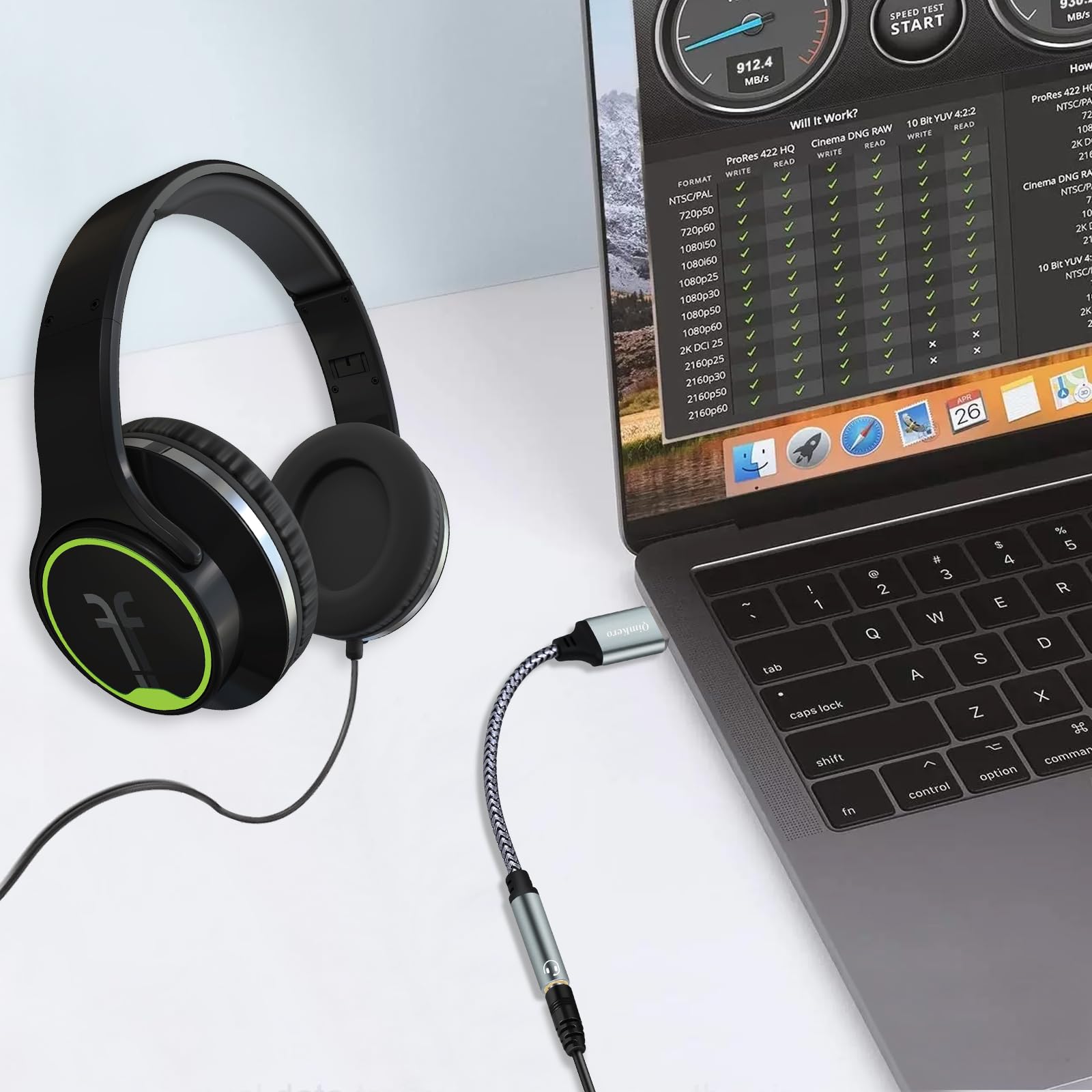 (2 Pack) Usb To 3.5Mm Jack Audio Adapter, Qimkero External Sound Card Usb A, For Aux Stereo Converter, Compatible For Headset, P