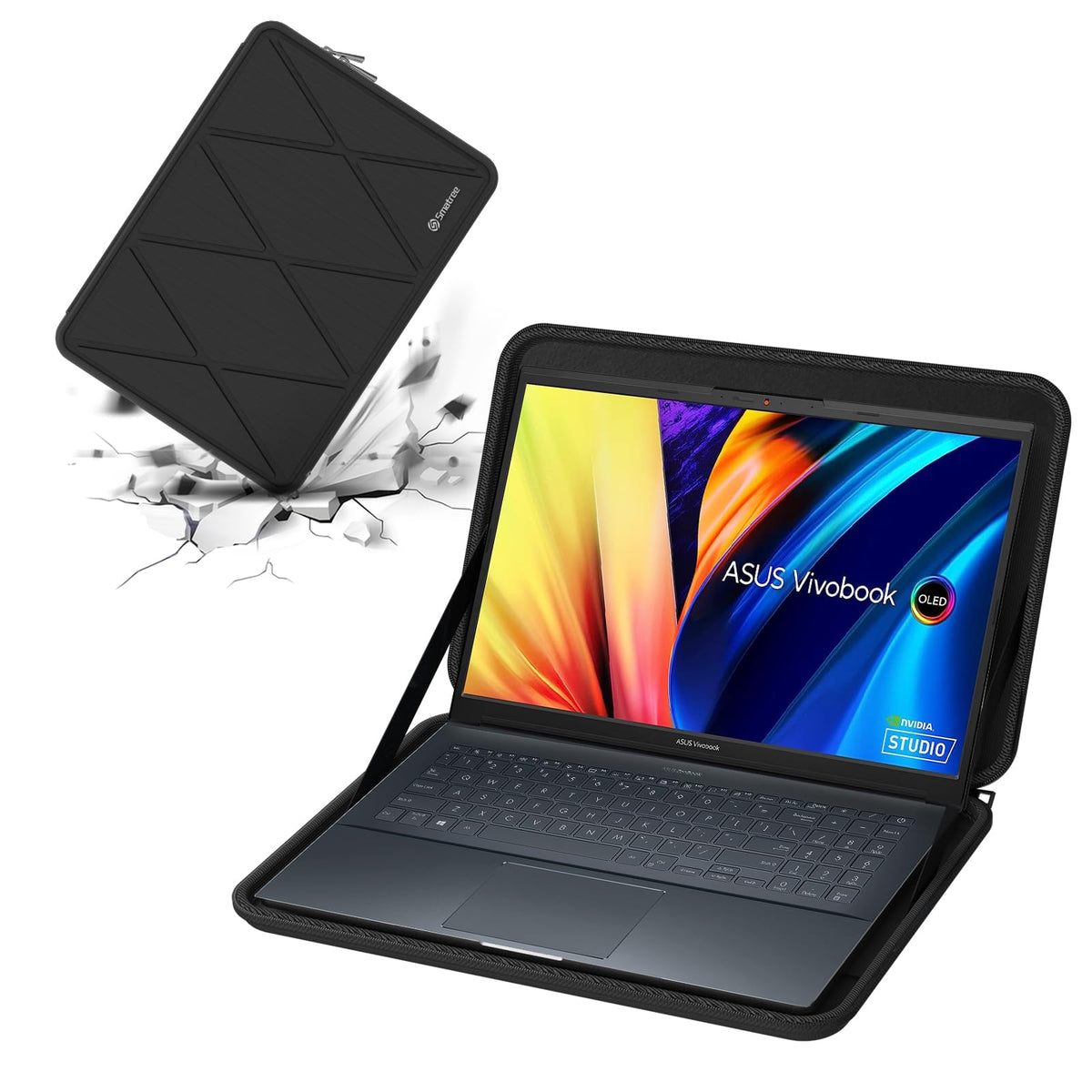 Smatree Hard Shell Laptop Sleeve Compatible for 15.6 inch Samsung Galaxy Book4 Edge/Galaxy Chromebook Plus, for 15.6inch ASUS Vivobook Pro 15 OLED/Vivobook S 15, for 15.6inch MSI Prestige 15/Modern 15
