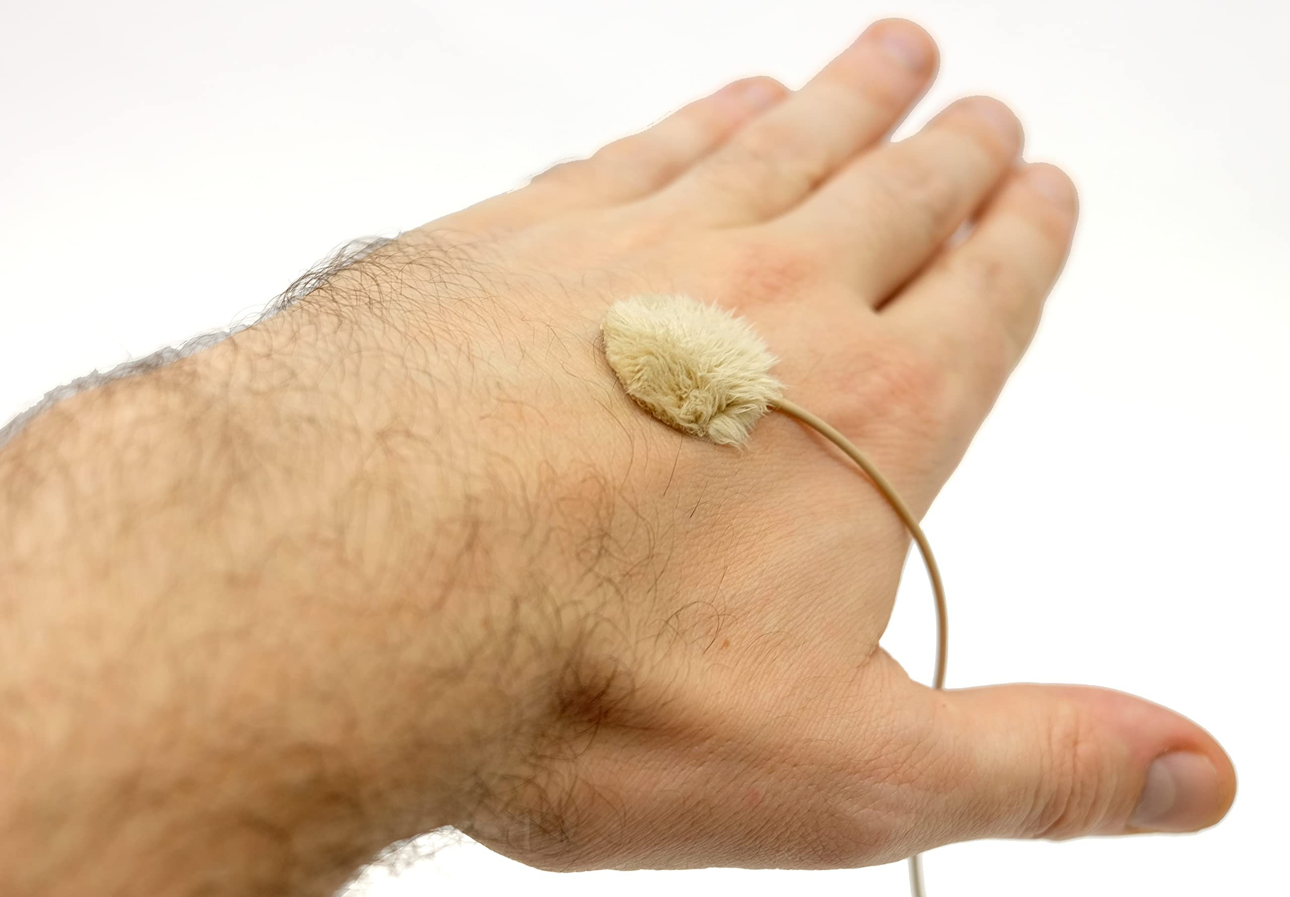 Ursa Plush Circles   5Mm Length Short Fur Lav Covers. Reusable & Super Soft. 25Mm Diameter (9X Circles + 30X Stickies, Beige)