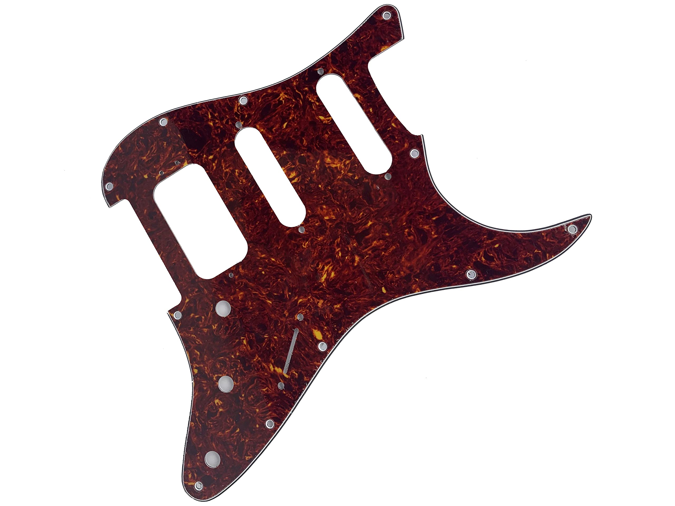 Dopro 11 Hole Strat Hss Guitar Pickguard 3 Screw Humbucking Pickup Mount Fits American Fender Stratocaster Vintage Tortoise