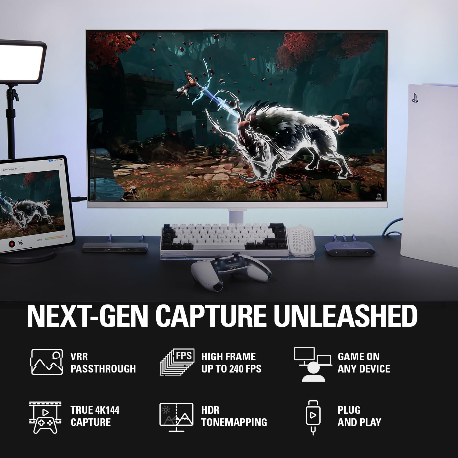 Elgato 4K X - Capture Up To 4K144 With Ultra-Low Latency On Ps5, Xbox Series X/S, Nintendo Switch, Obs And More, Hdmi 2.1, Vrr,