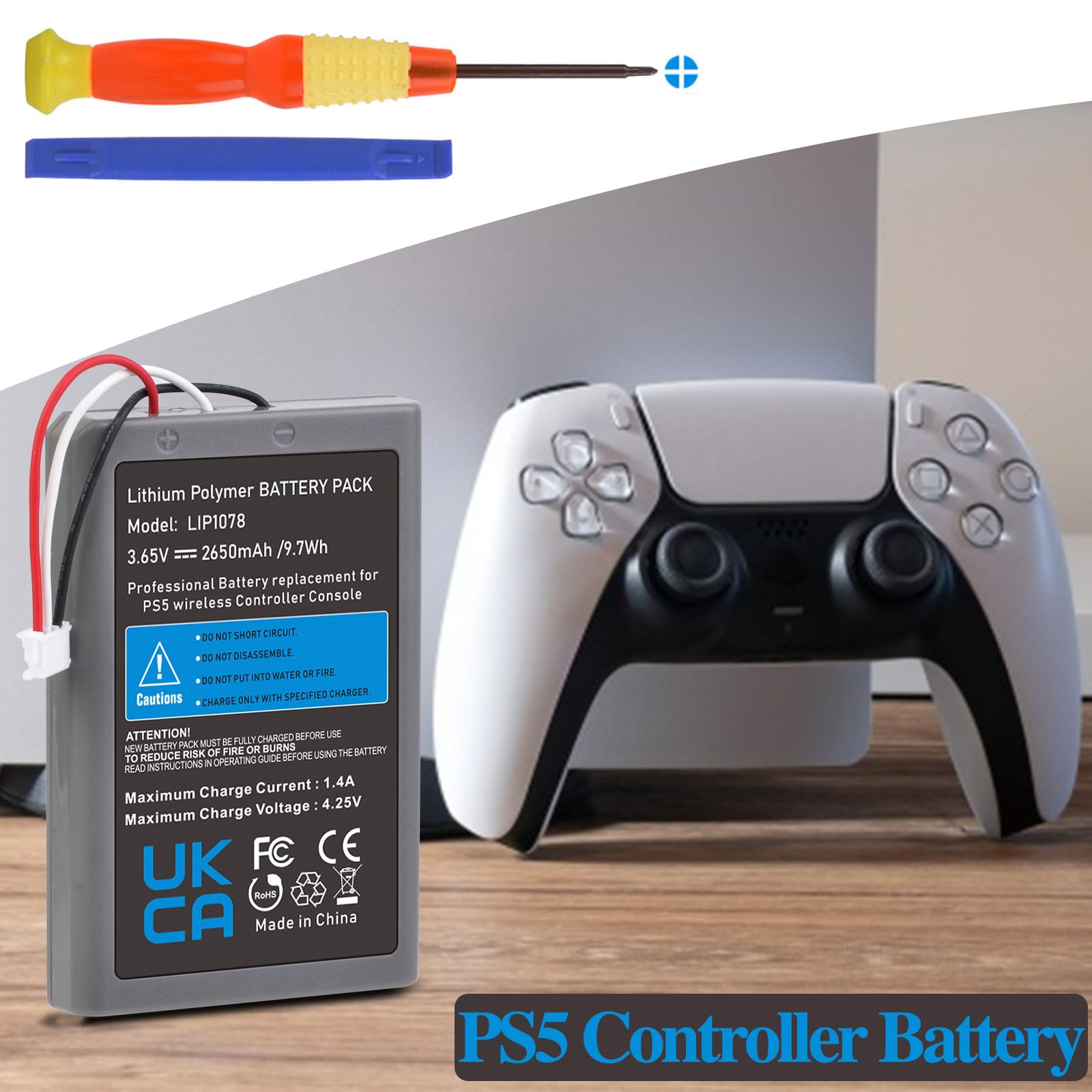 Tectra Ps5 Controller Battery, Lip1708 Battery For Sony Playstation 5 Ps5 Dualsense Wireless Controller Cfi Zct1W Gamepad