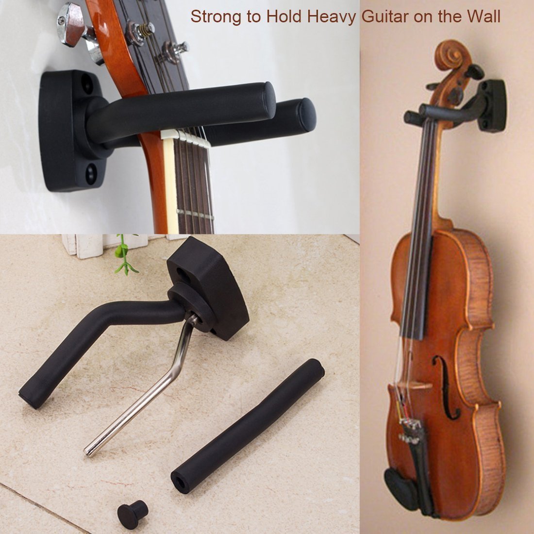 Guitar Wall Hanger Stand Ukulele Keep Guitar Wall Mount Hook Holder Mount Display Stand Rack Bracket Most Guitar Bass Accessorie