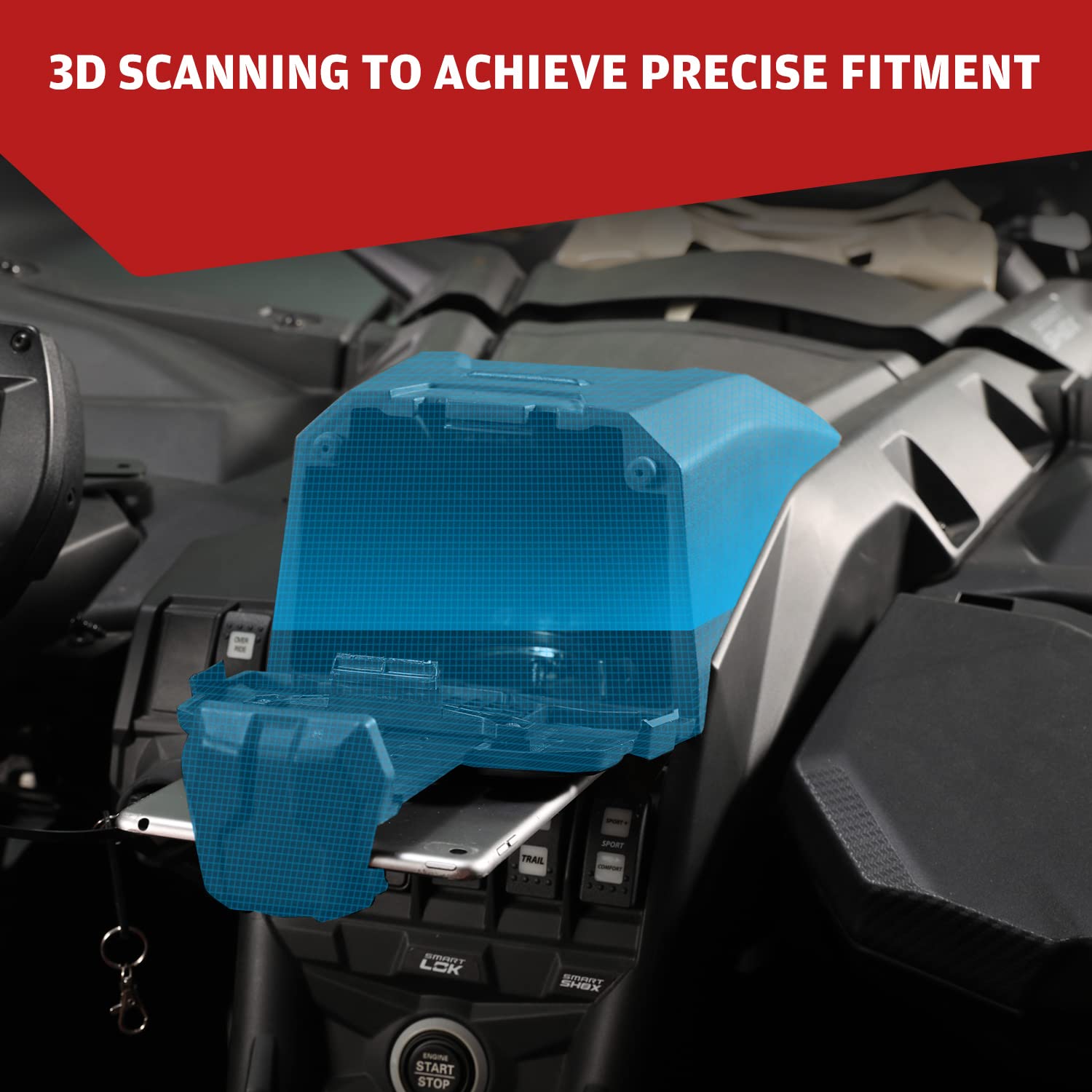 Haka Tough X3 Electronic Device Tablet Holder, Phone Ipad Gps Holder Gps Mount Compatible With 2017-2022 Can Am Maverick X3 Devi