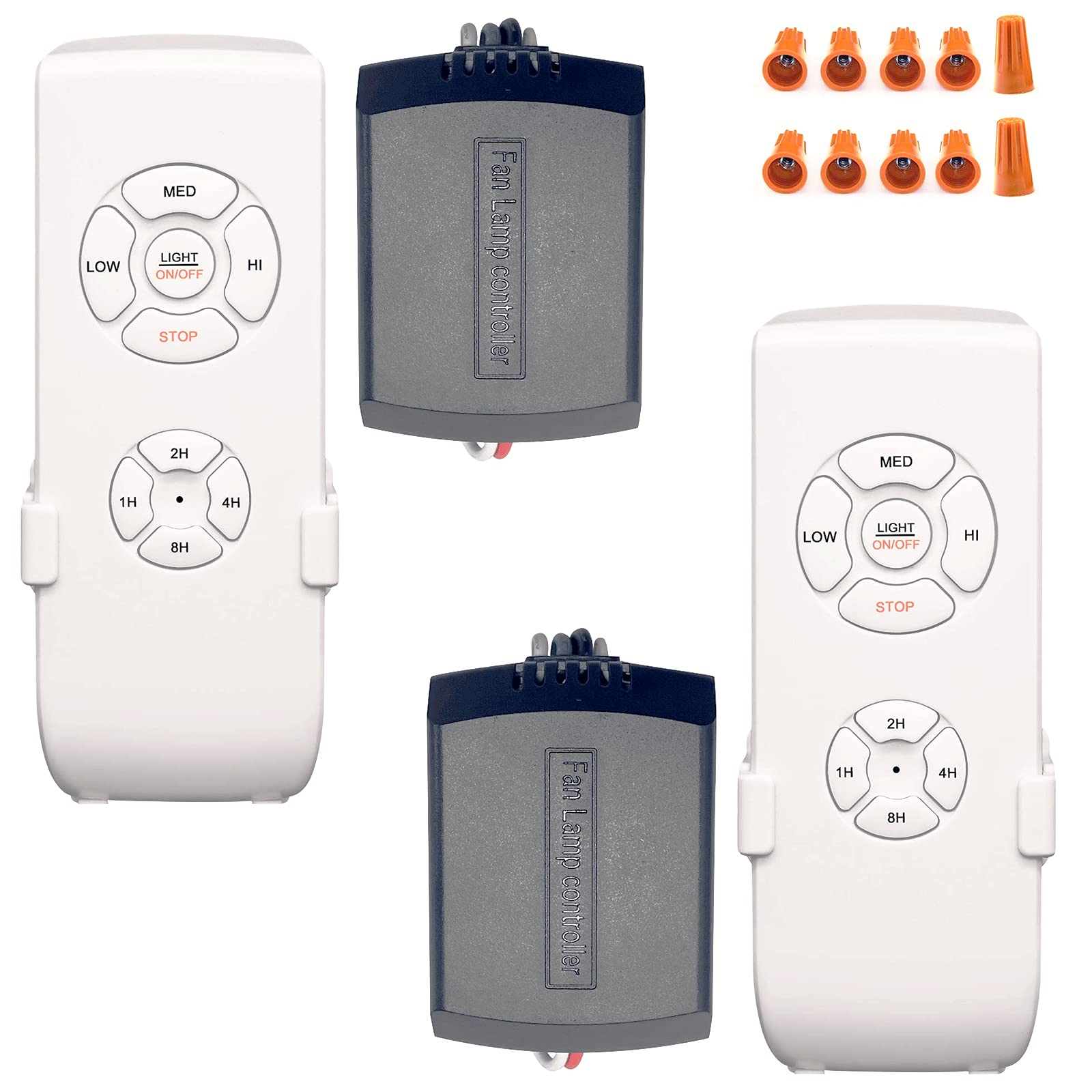 Humpptom 2 Pack Fan Remote Control Kit, Small Size Receiver Ceiling Fan Remote Control Control For Hunter/Harbor Breeze/Westingh