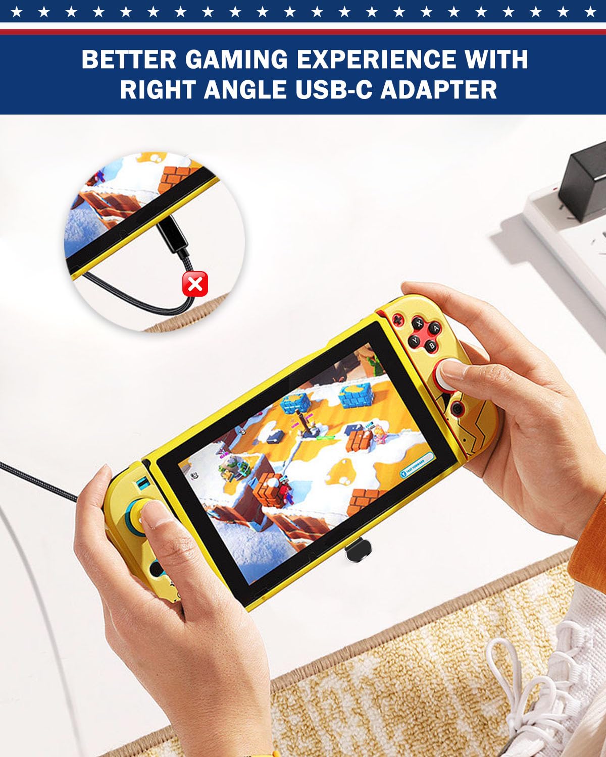 Shineekee 4 Mixed Usb C Adapter Usb 4.0/Thunderbolt 4 With 100W 40Gbps 90/180 Degree Right Angle, U Shape Connector Extender For