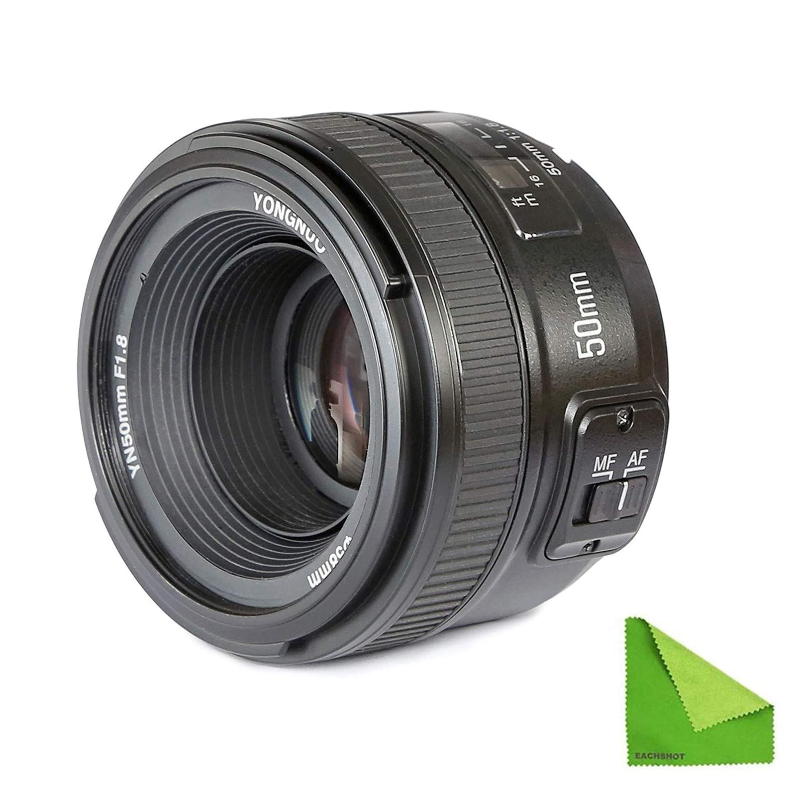 Yongnuo Yn Ef 50Mm F/1.8 Af Lens Yn50 Aperture Auto Focus For Nikon Camera As Af S 50Mm 1.8G With Cleaning Cloth