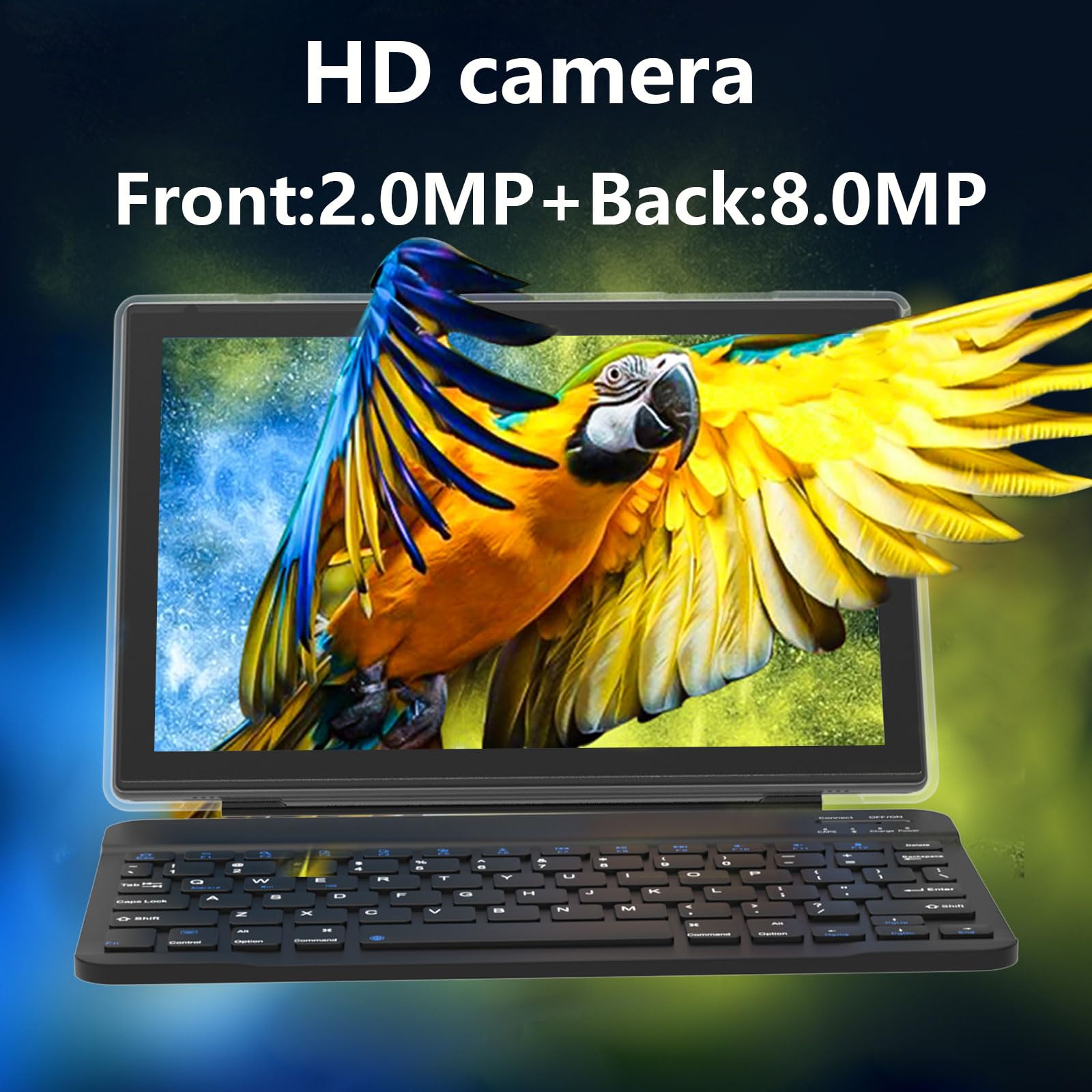 Tablet 2 In 1 Tablets 10 Inch Android 14 Tablet Set With Keyboard Case Mouse Stylus 8Gb+64Gb/1Tb Expansion Tablets 10.1  Touch S