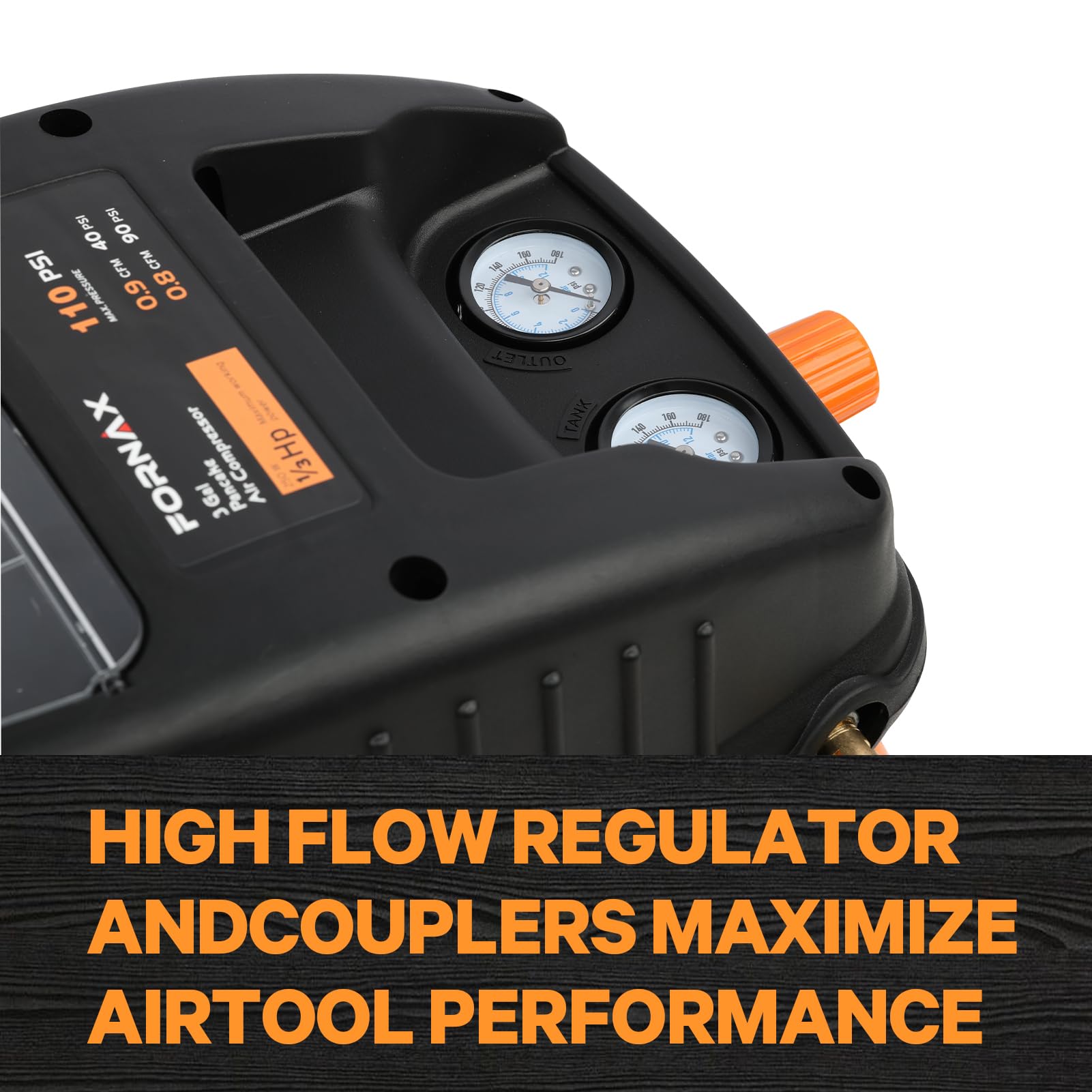 Fornax Pancake Air Compressor, 3 Gallon, 110 Psi Portable Air Compressor, Oil Free