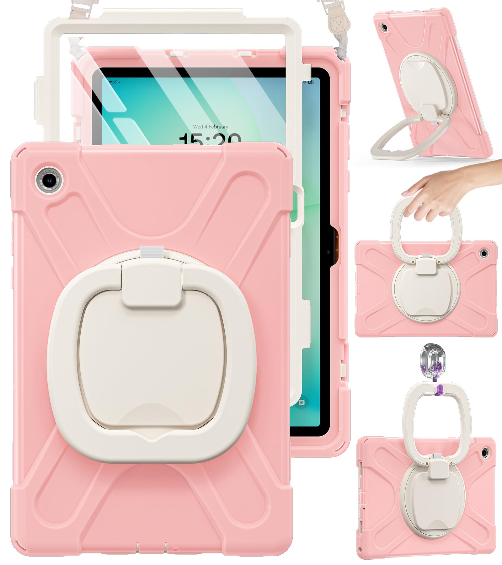 BRAECN Kids Case for Galaxy Tab A11+ Plus 11 2025 (SM-X230/X235/X236/X238), Full-Body Drop Protection Silicone Case with Screen