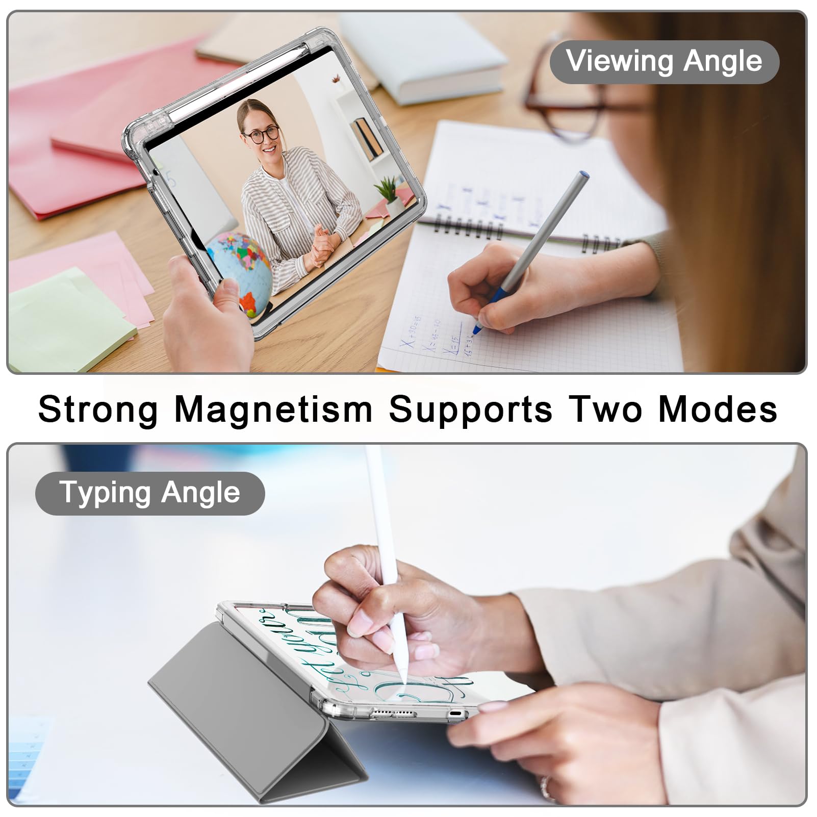 Sevrok Ipad Air 11'' M2 (2024)/Air 5Th/4Th Gen 10.9'' Case, Pencil Holder, Soft Leather Trifold Stand, Magnetic Smart Cover With