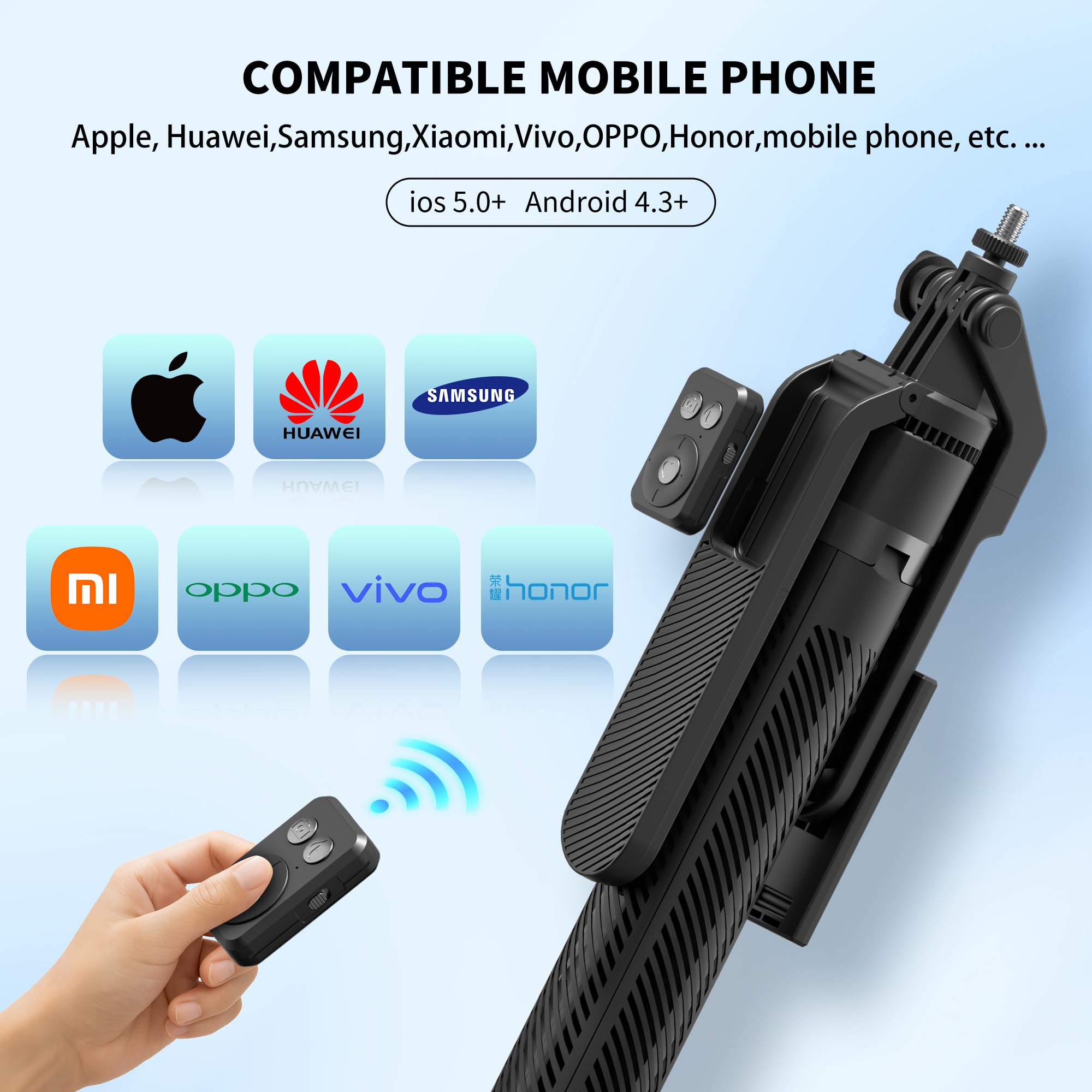 70 Tripod For Phone, Portable All In One Extendable Cell Phone Tripod Stand, Tall Travel Tripods For Recording Video Selfies Pho