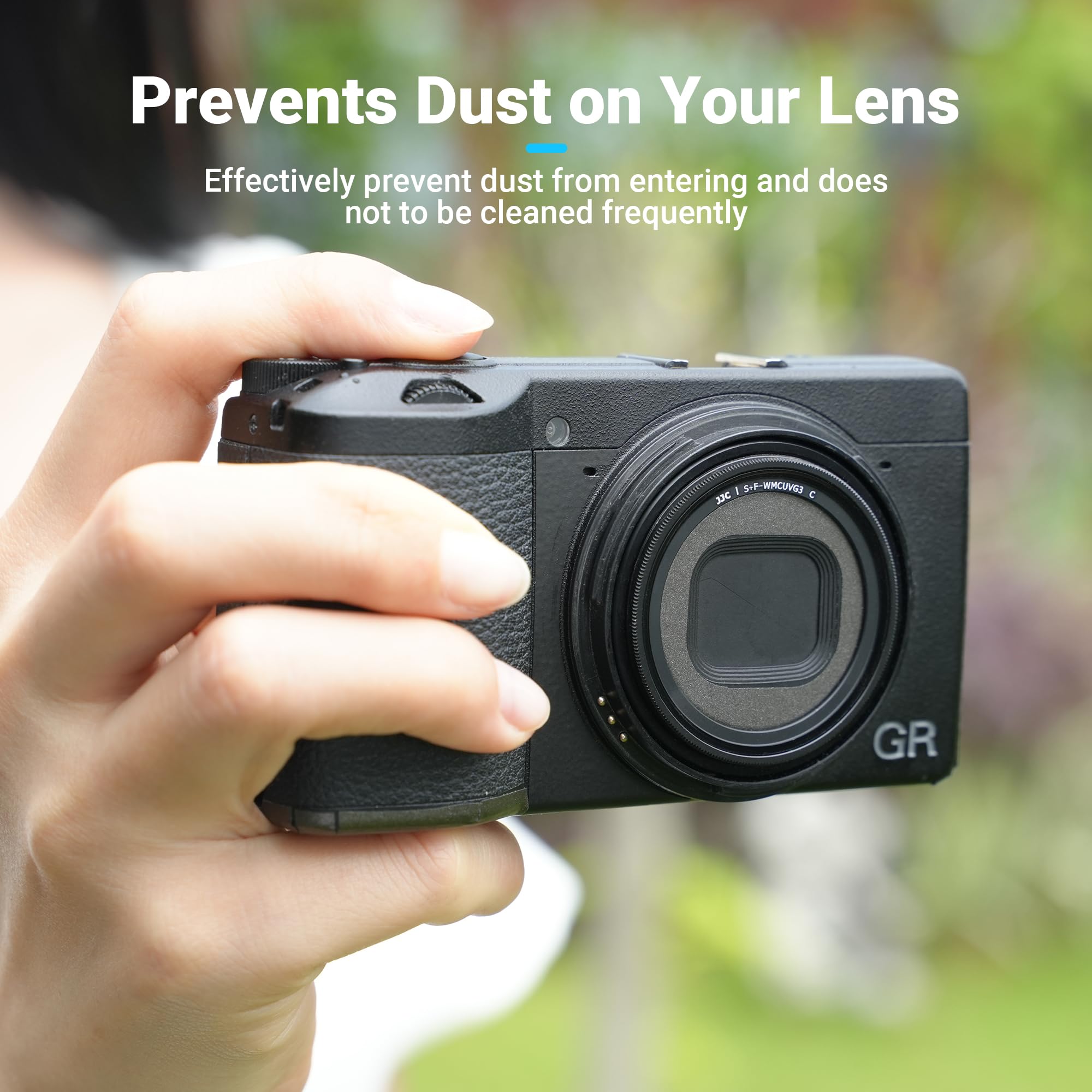 JJC L39 Multi-Coated Ultra Slim UV Filter F-WMCUVG3 for Ricoh GR IIIx GR III GR II Cameras Black