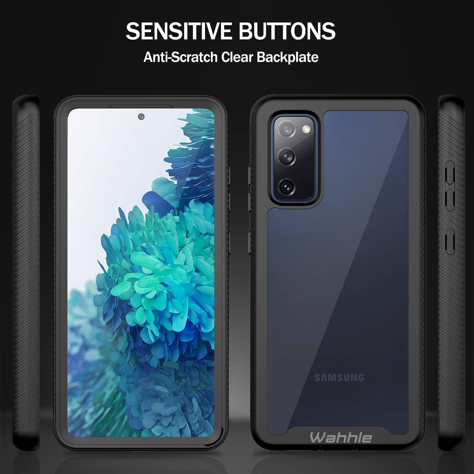 Wahhle Compatible With Samsung Galaxy S20 Fe 5G Case, Built In Screen Protector Full Body Shockproof Slim Fit Bumper Protective