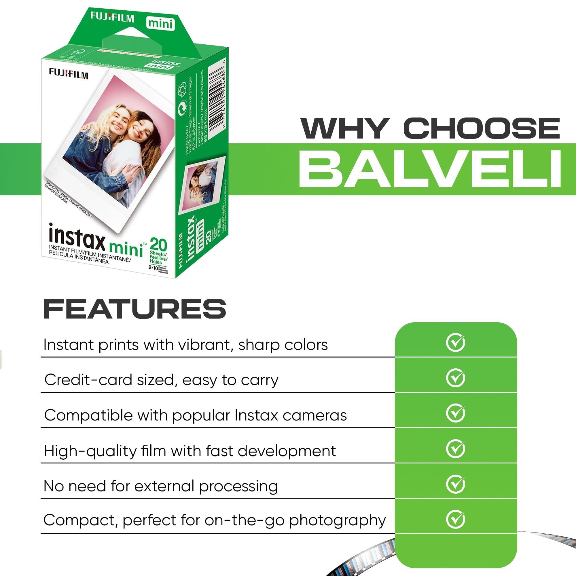 Fujifilm Instax Mini Film Two Instax Film Twin Packs   40 Exp Total, Iso 800, Compatible With Instax Mini Evo, Instax Mini 12 Fi