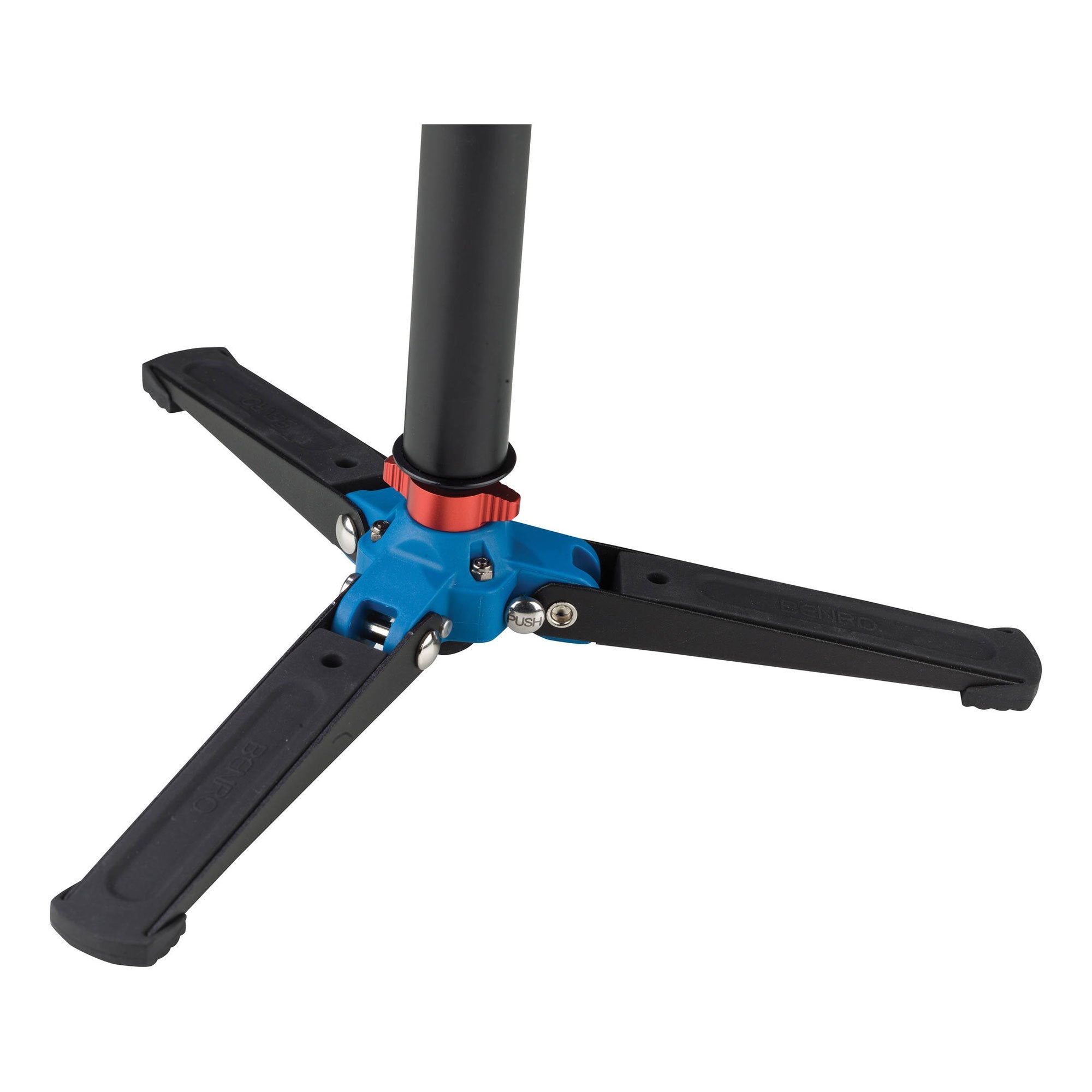 Benro 4 Section Aluminum Monopod With 3-Leg Locking Base, Flip Lock Legs, 22 Maximum Height, 44.1 Lb. Load Capacity- Black (A48F