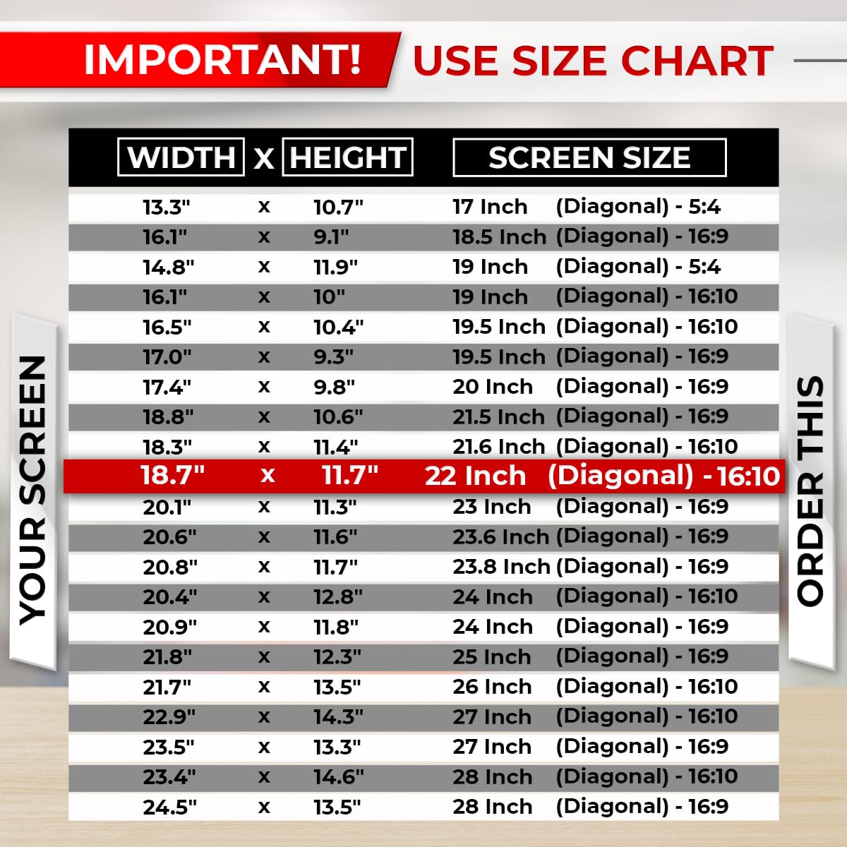 Sightpro 22 Inch 16:10 Computer Privacy Screen Filter For Monitor Priv ...