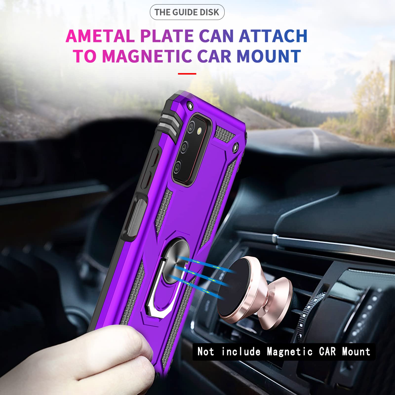 Leyi Phone Case For Samsung Galaxy A03S, Galaxy A03S Case With Screen Protector [2 Pack], Heavy Duty Shockproof Protective Case