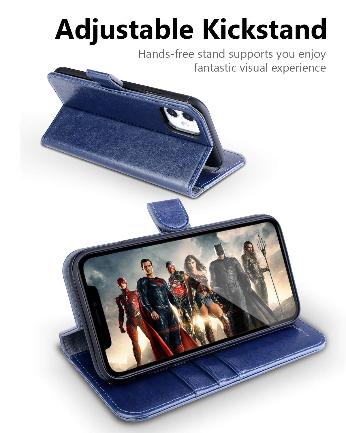 Ocase Compatible With Iphone 11 Wallet Case With Card Holder, Pu Leather Flip Case With Kickstand And Magnetic Closure, Tpu Shoc