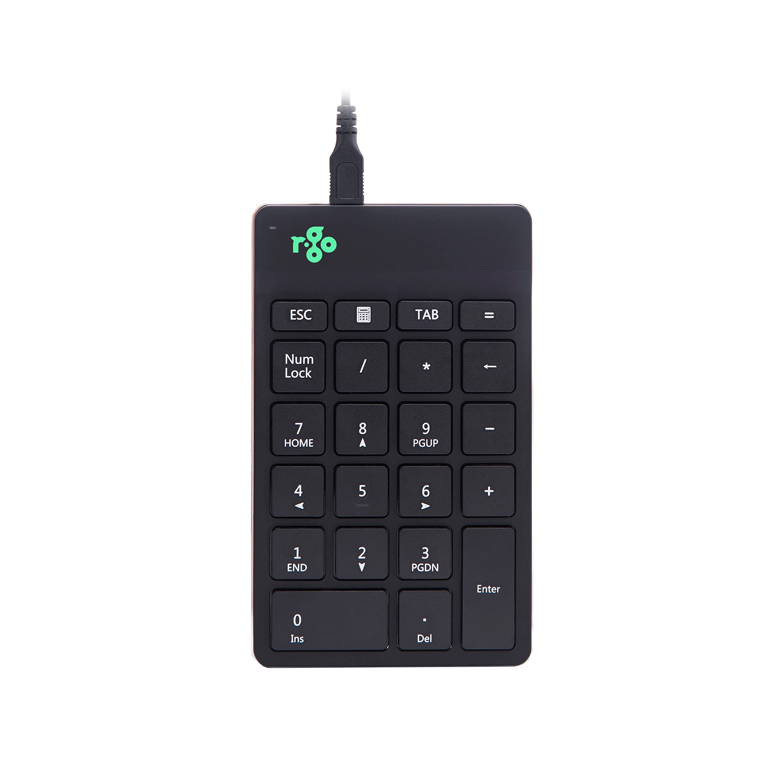 R Go Number Pad Keyboard, Usb C/A Wired, Mini Numeric Keypad With Led Break Indicator, For Financial Accounting, Data Entry & Ex