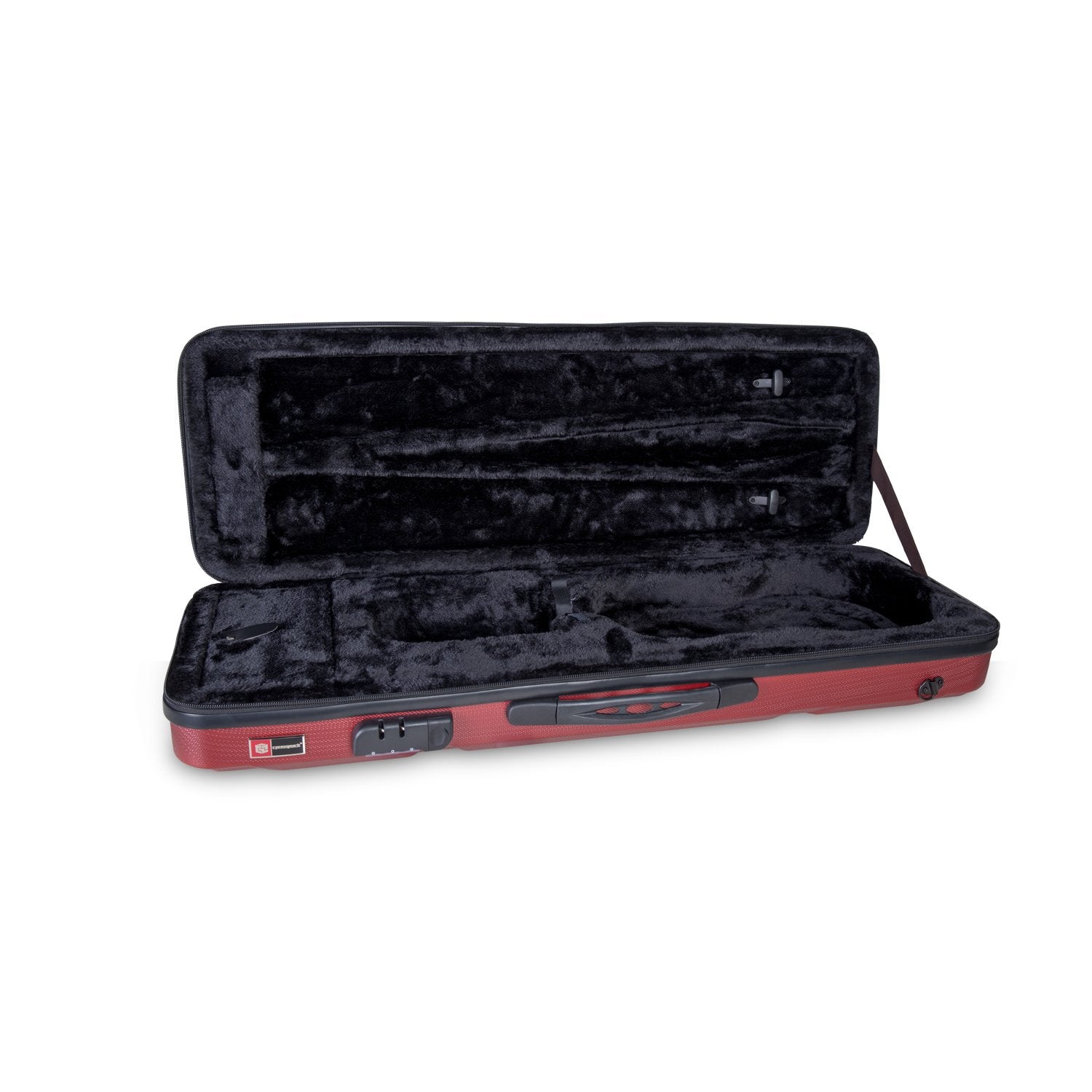 Crossrock Abs Oblong 4/4 Violin Case With Plush Interior | Lightweight Hardshell With Bow Storage, Spacious Accessory Compartmen