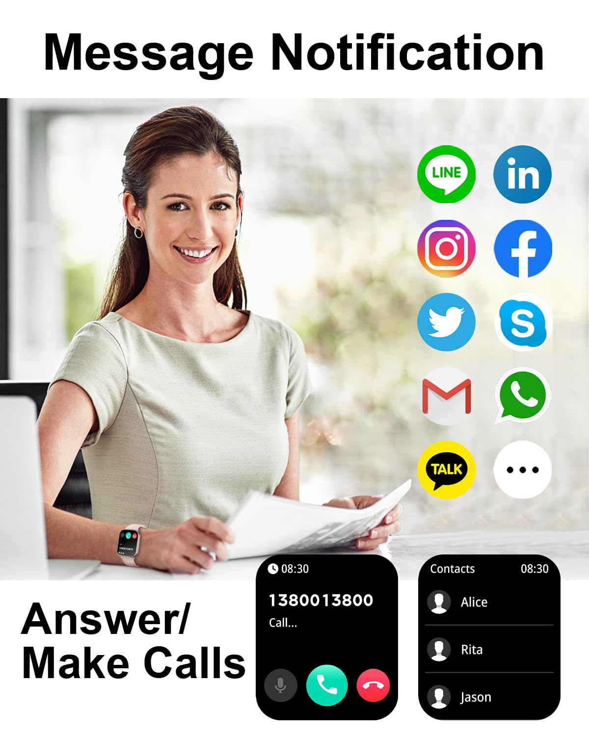 Smart Watch, 2.01    Hd Smart Watches For Women, Fitness Tracker Watch With Blood Pressure/Heart Rate/Sleep Monitor, Bluetooth 5