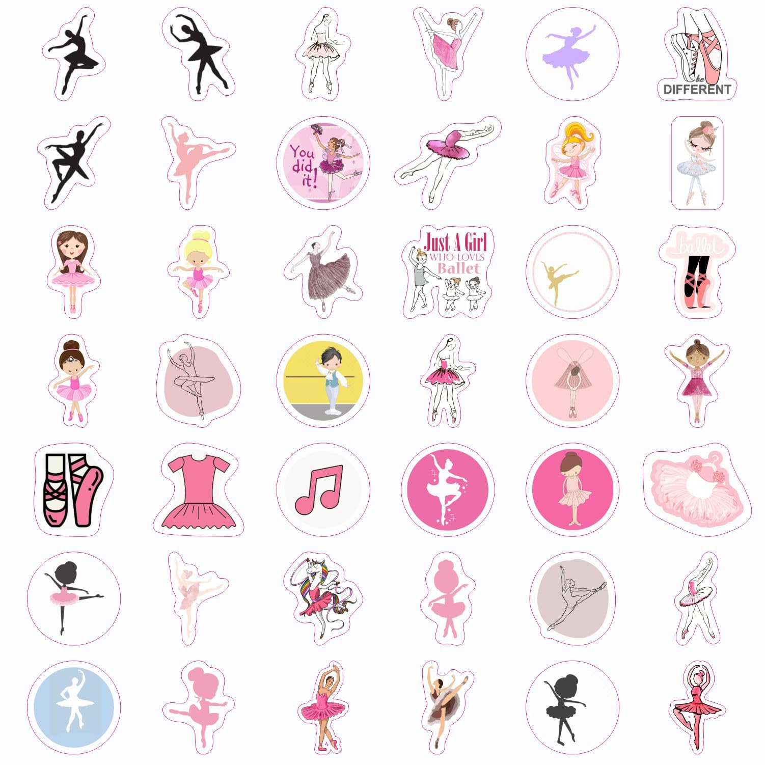 Ballet Stickers For Girls   Ballerina Laptop Stickers, Ballet Gifts, Ballerina Gifts For Girls   Ballerina Party Favors, Birthda