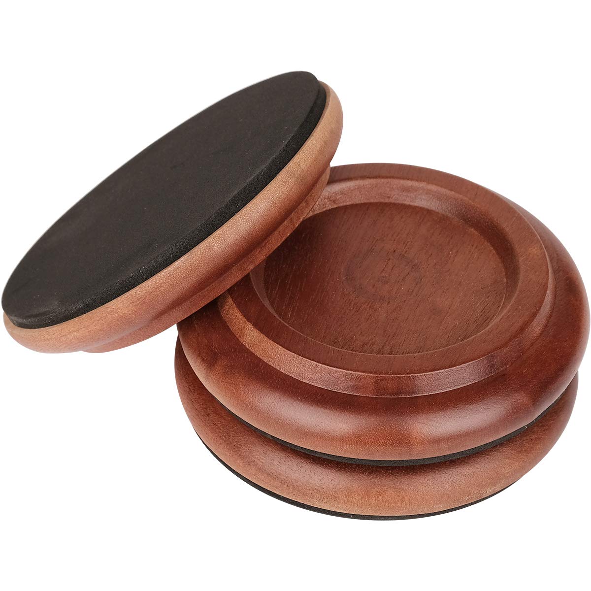 Eison Grand Piano Caster Cups, Solid Sapeliwood Piano Caster With Non Slip  Anti Noise Foam Floor Protectors For Hardwood Floor,