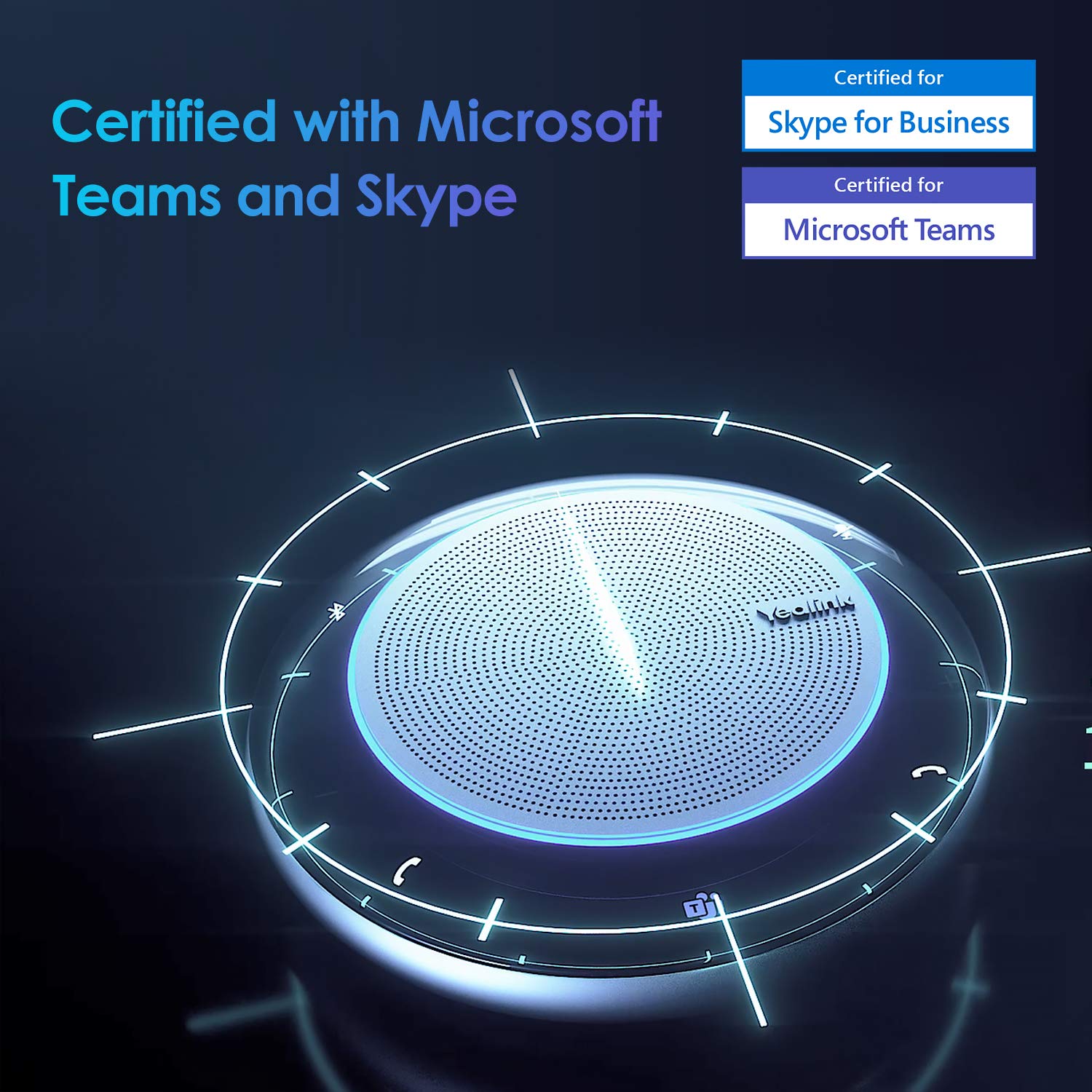 Yealink Bluetooth Speakerphone Usb Speakers With Microphone Teams Certified Cp900 Wireless Enhanced Noise Reduction Algorithm Ho