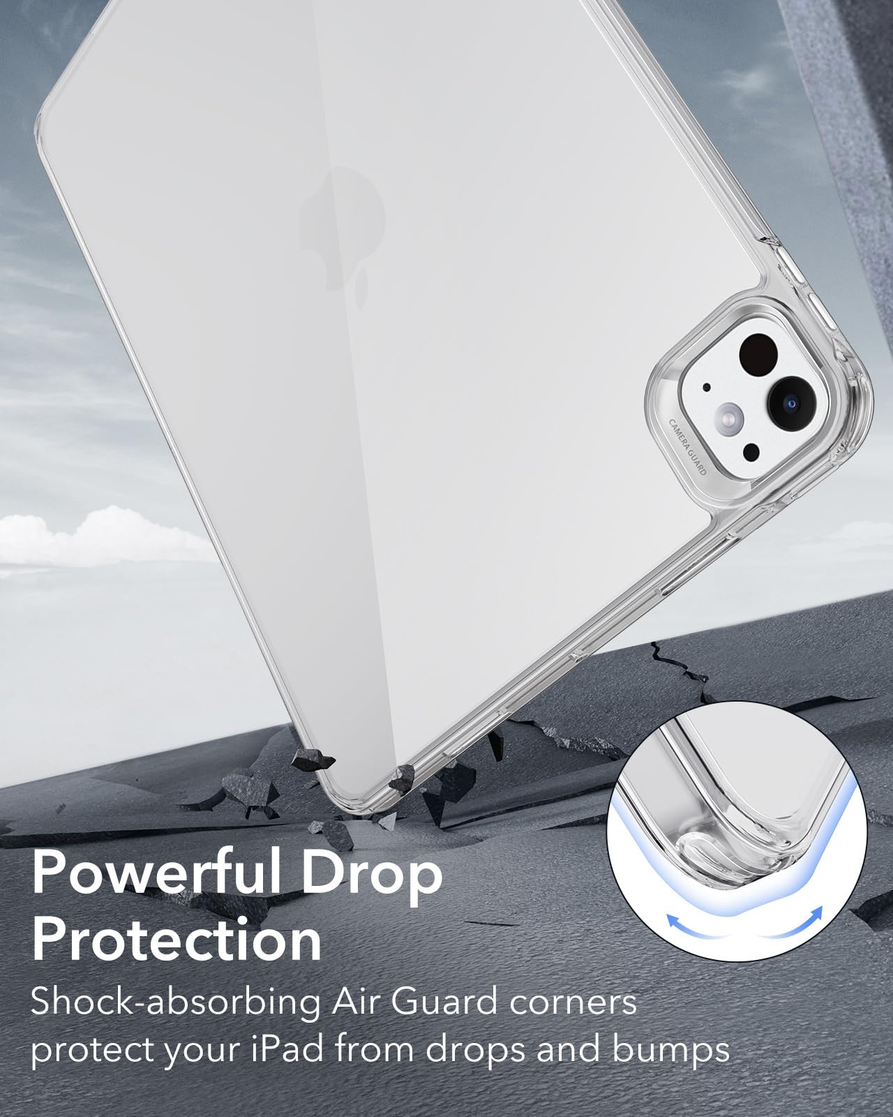 Esr For Ipad Pro 11 Inch Case M4(2024, 5Th Generation), Thin And Lightweight, Shock And Drop Protection, Yellowing Resistant, Hard Back, Supports Pencil Pro And Pencil(Usb C), Classic Series, Clear