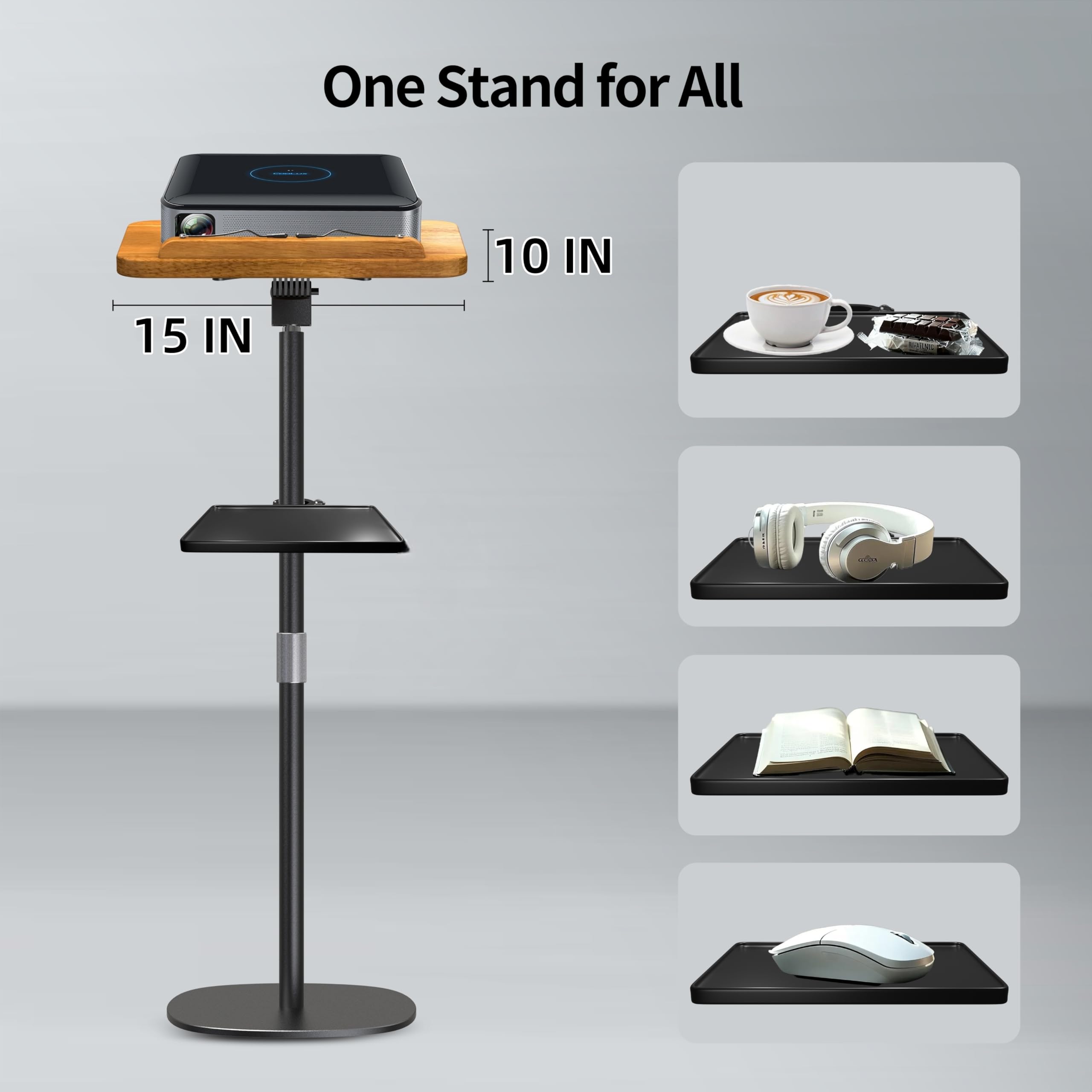 Namon Heavy-Duty Music Stand For Floor, Small Solid Wooden - 15  10 In, Adjustable Height (16.5-51) & Angle (0-180), With Shee