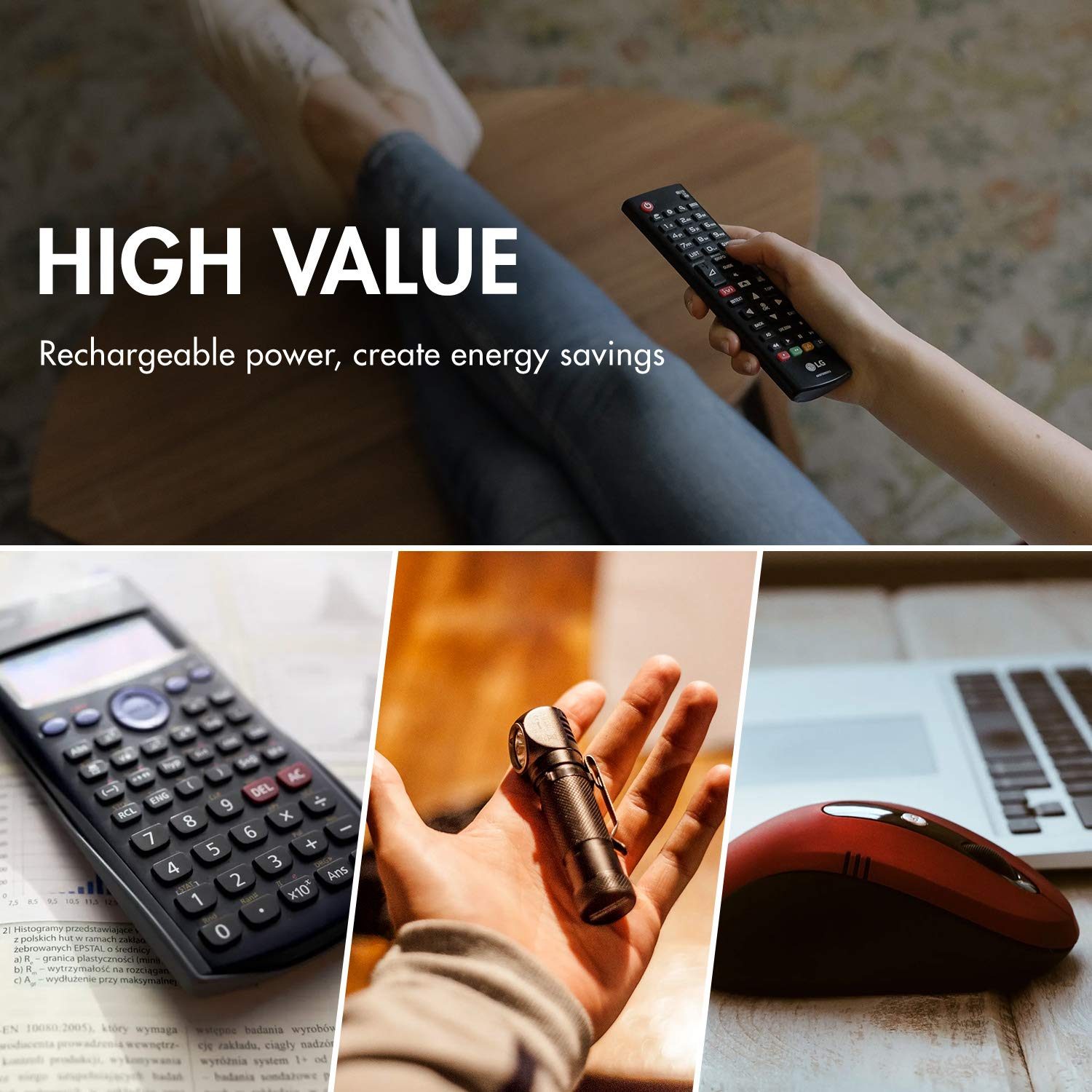 Tenergy Aaa Rechargeable Battery, High Capacity 1000Mah Nimh Aaa Battery, 1.2V Triple A Batteries, 12-Pack