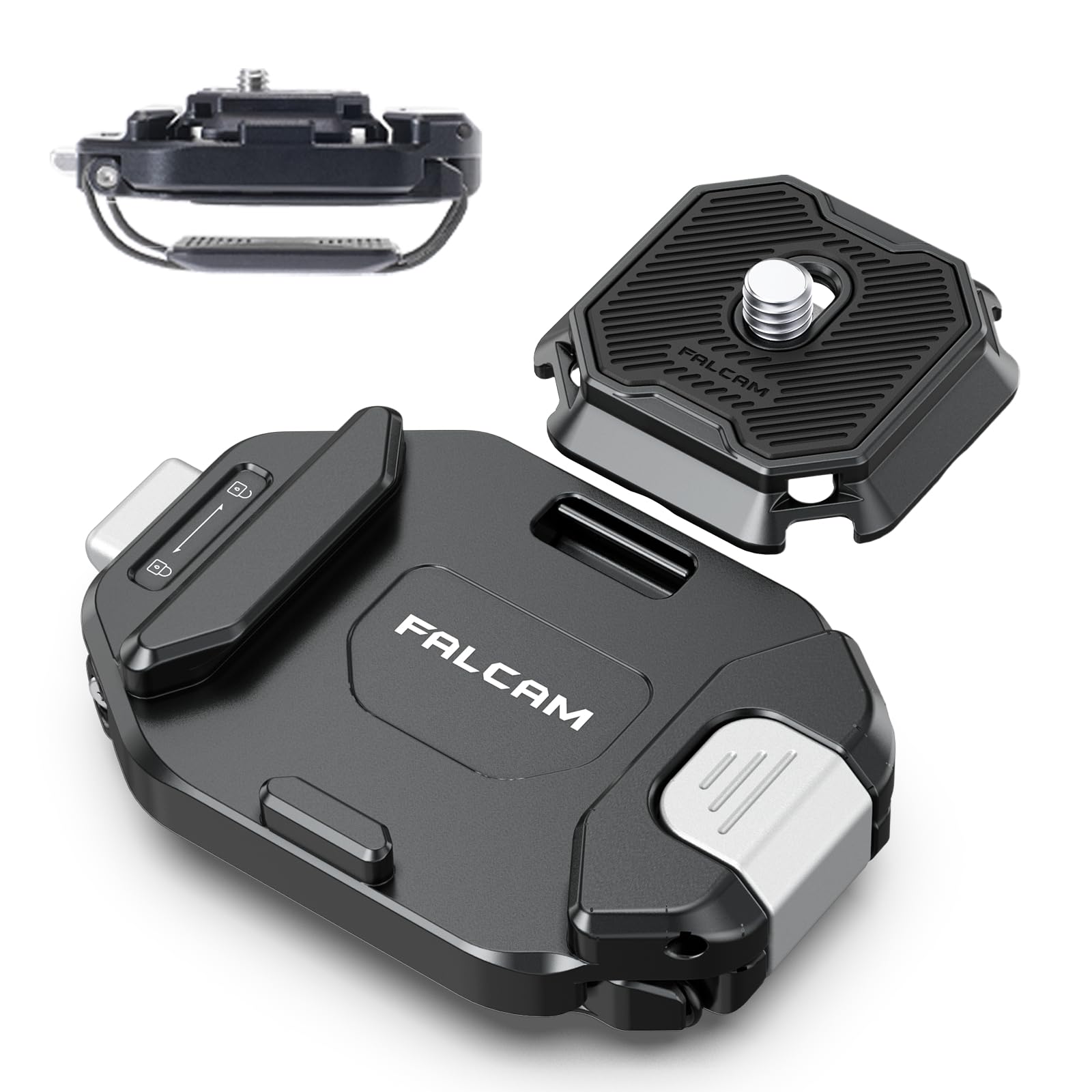 ULANZI F38 Camera Backpack Strap Clip Quick Release Kit for Backpack Straps V2, QR Plate Camera Tripod Mount
