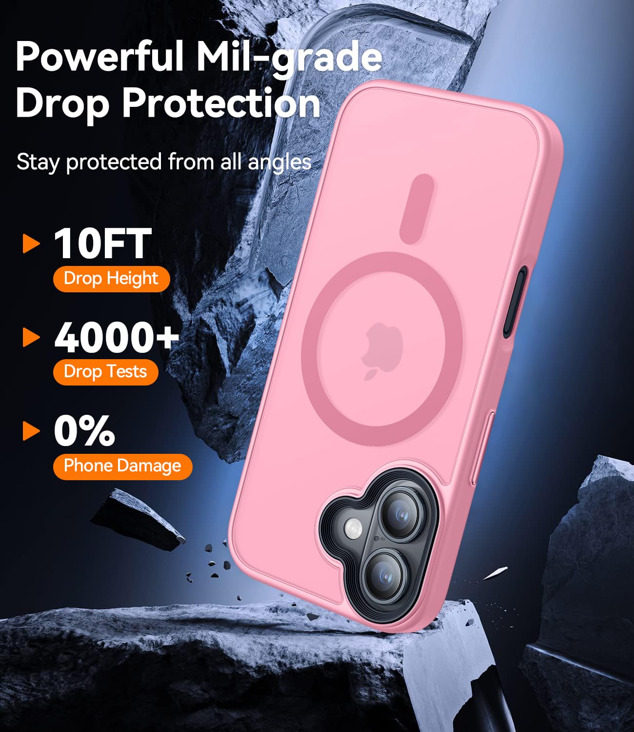 Canshn Magnetic For Iphone 16 Plus Case [Compatible With Magsafe & Mil Grade Drop Tested] Slim Translucent Matte Cover, Anti Scr