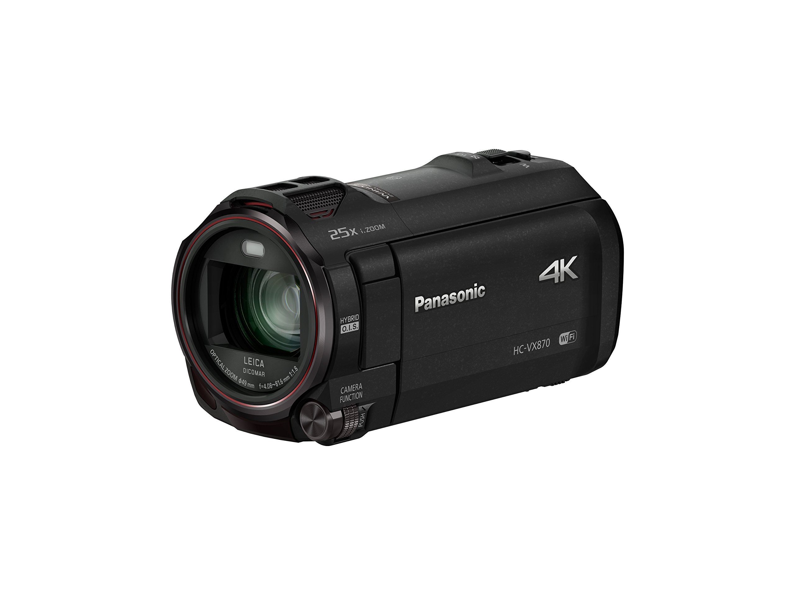 Panasonic Hc Vx870K 4K Ultra Hd Camcorder, Twin Video (Pip) Wifi From Smartphone Capture Feature (Black)