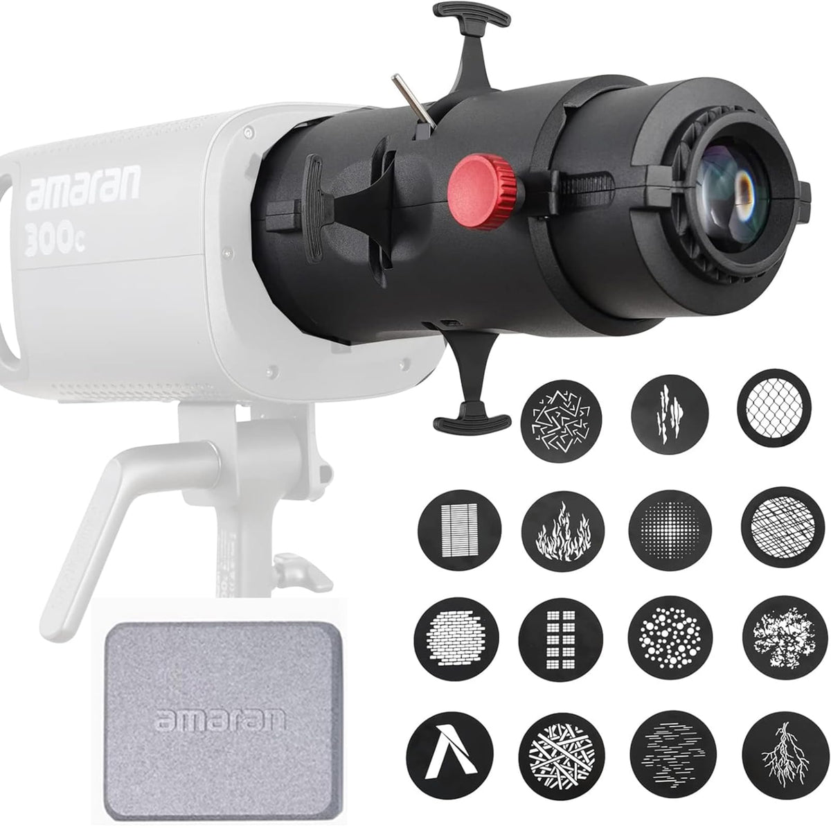 Aputure Amaran Spotlight Se Bowens Mount Projection Lens For Amaran 150C,Amaran 300C,Amaran 200X Etc (36 Lens Kit)