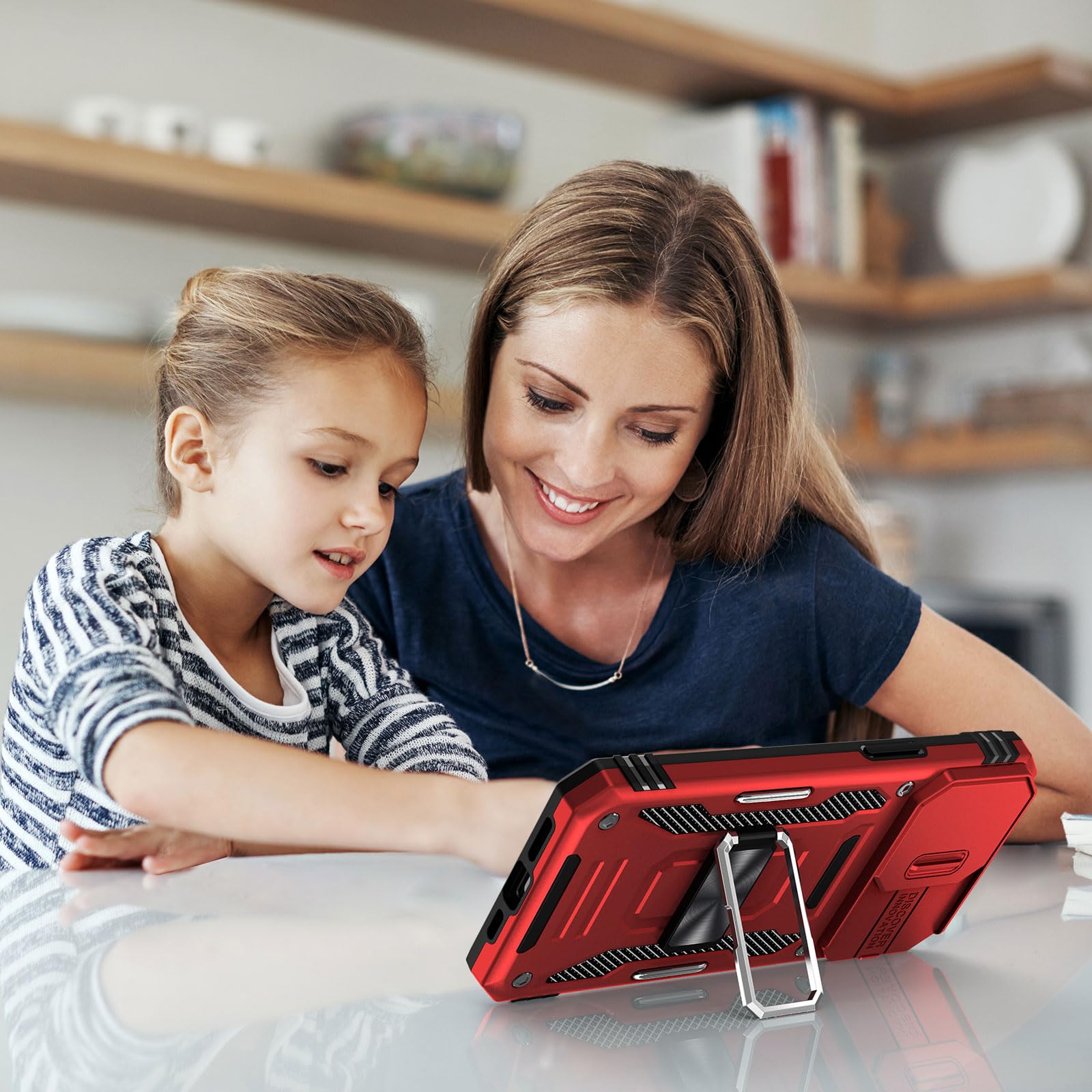 Sefing Phone Case For Iphone 16 Pro Max Case 16 Pro Max Phone Case With Slide Camera Cover, With Finger Ring Holder Stand, Fit M