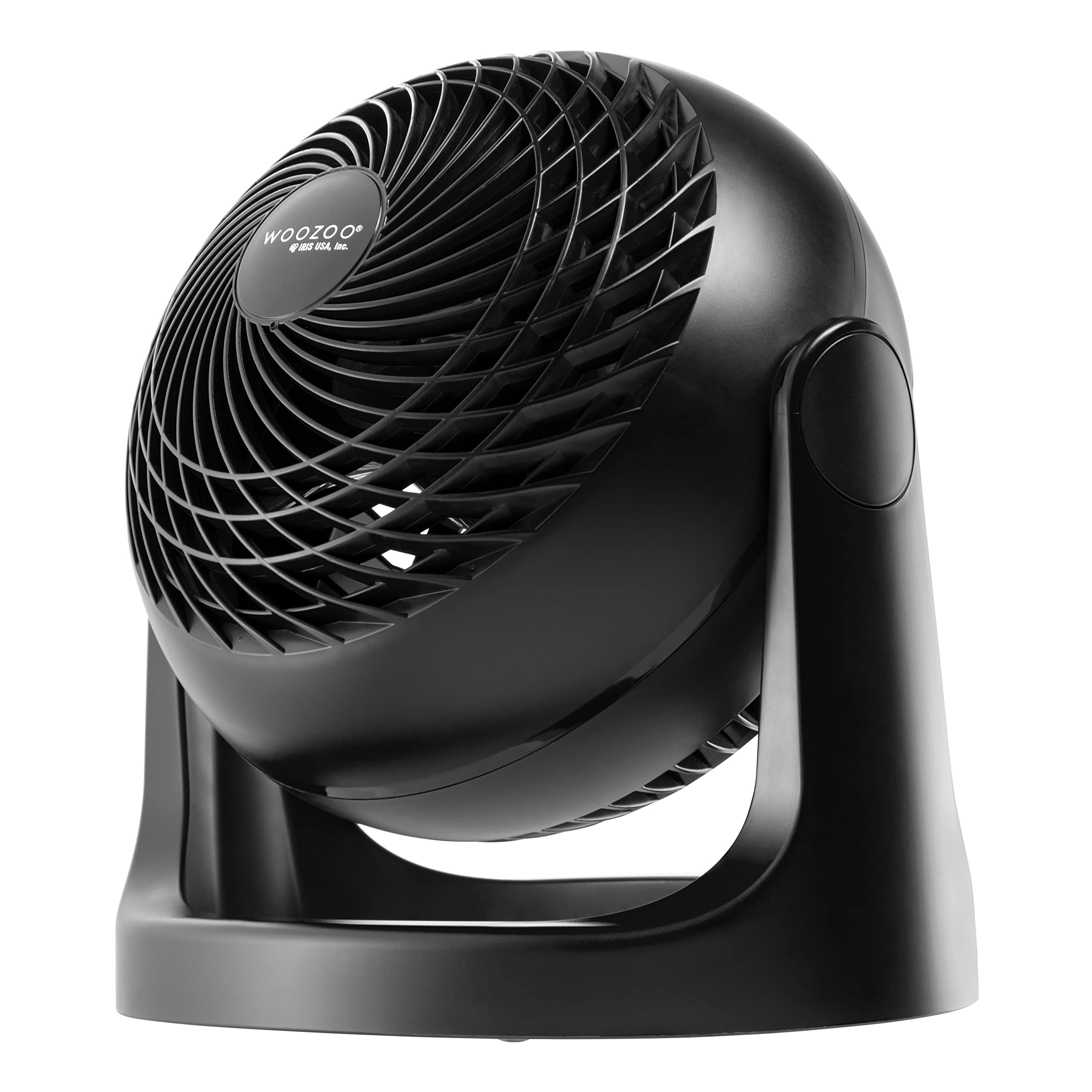 Iris Usa Woozoo Air Circulator Fan, Vortex Fan, Desk Fan, Portable Fan, 3 Speed Settings, 360 Tilting Head, Large, Black
