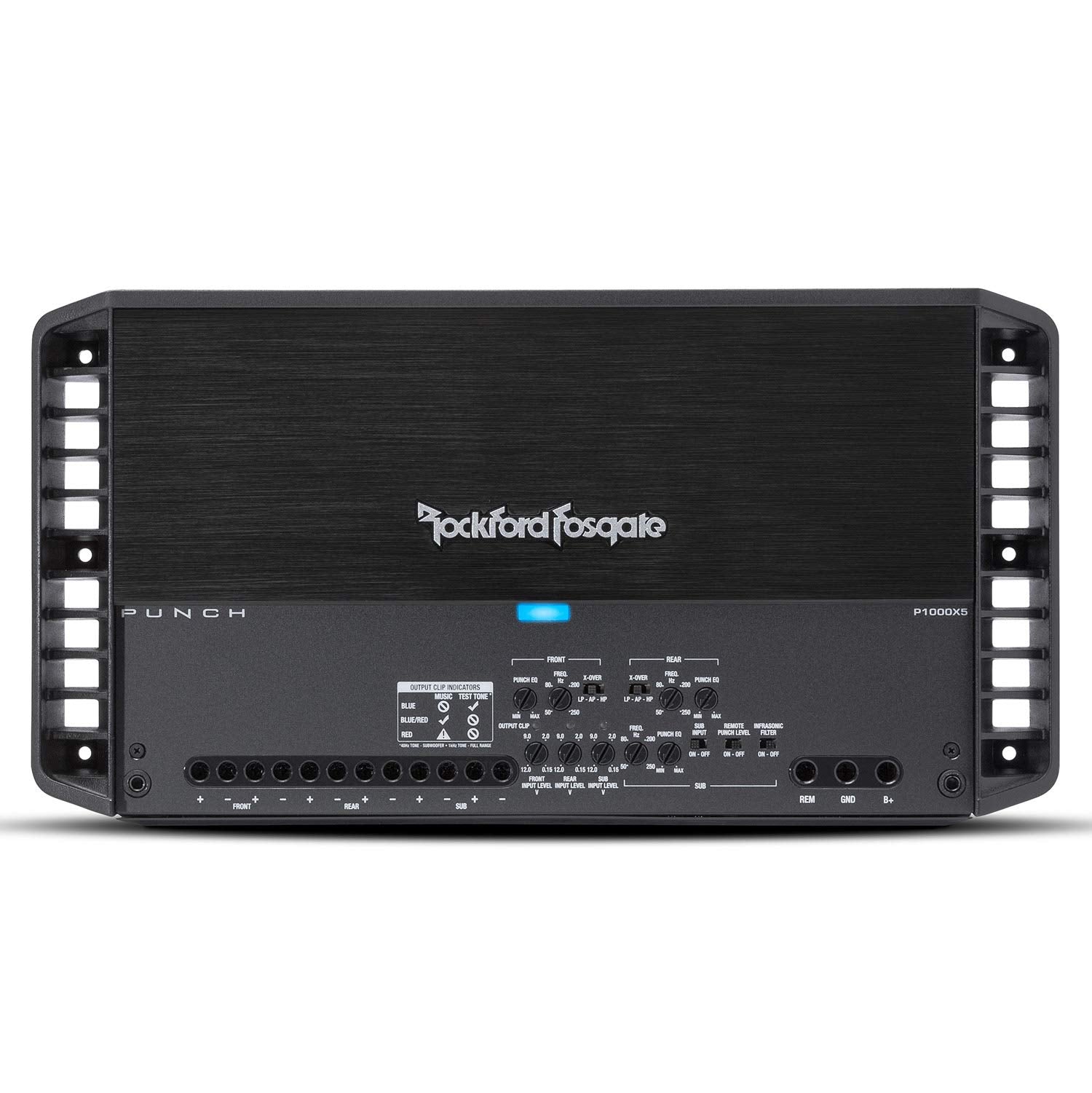 Rockford Fosgate Punch P1000X5 1000W 5 Channel Amplifier - Black, Model P1000X5