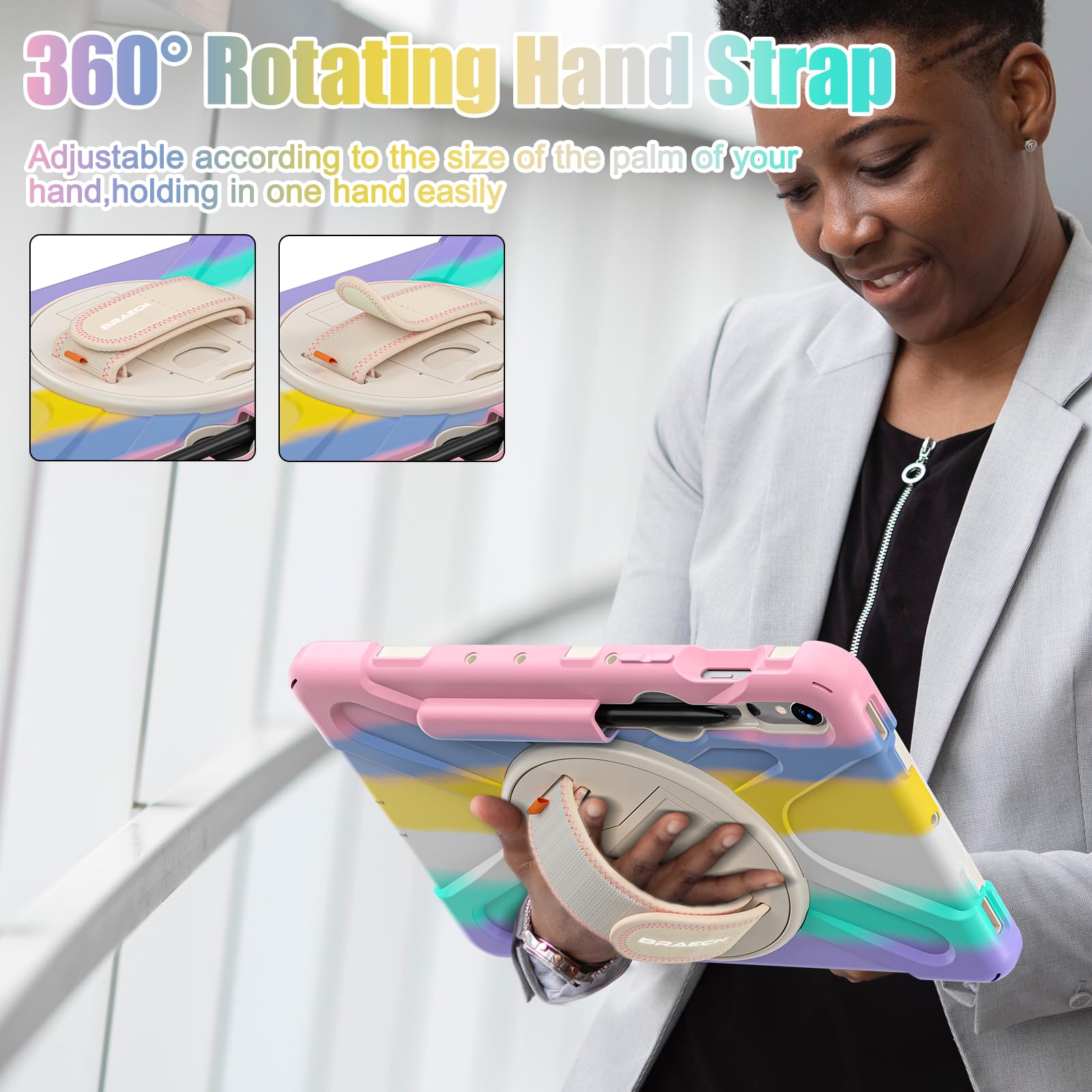 Braecnstock Kids Case For Samsung Galaxy Tab S9/S8/S7 11 Inch 2023/2022/2020 S9 Fe 10.9 Inch 2023 Shockproof Protective S9/S8/S7