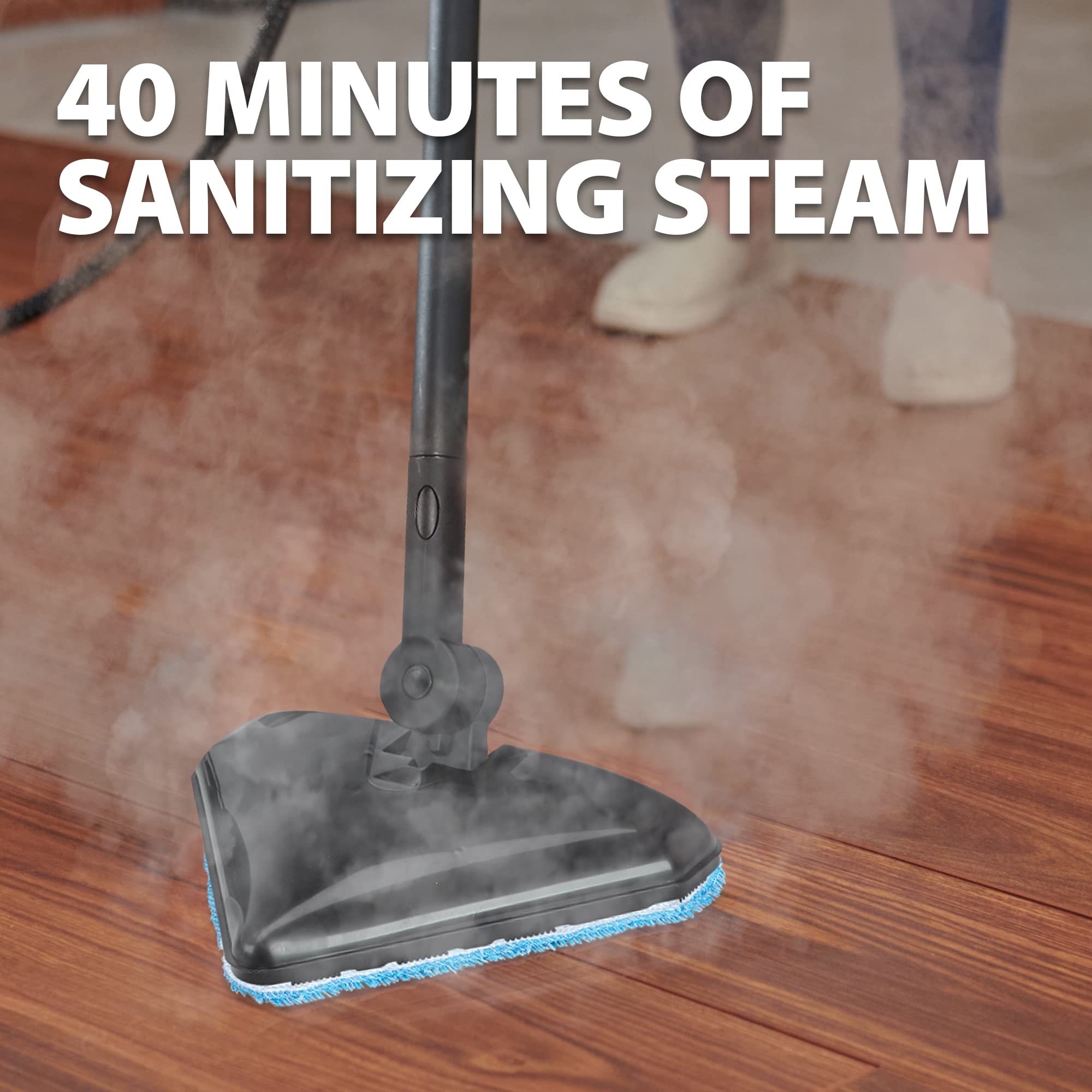 Wagner Spraytech C900134 925E Elite Steamer Multi Purpose Mop With 20 Accessories For Chemical Free Steam Cleaning, Hardwood Flo
