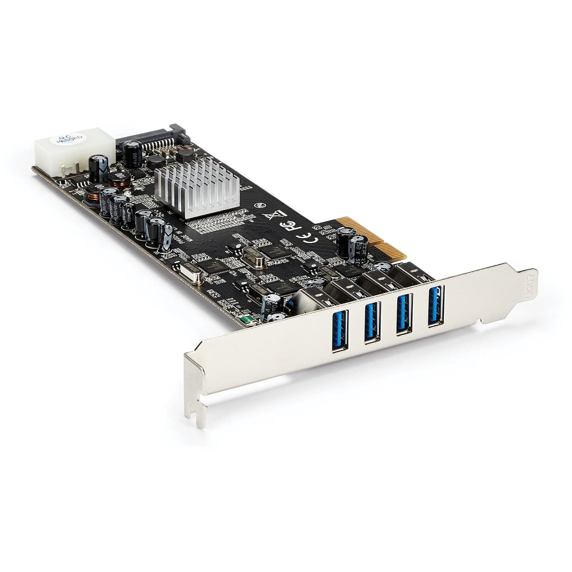 StarTech.com 4 Port USB 3.0 PCIe Card w/ 4 Dedicated 5Gbps Channels (USB 3.2 Gen 1) - UASP - SATA / LP4 Power - PCI Express Adap