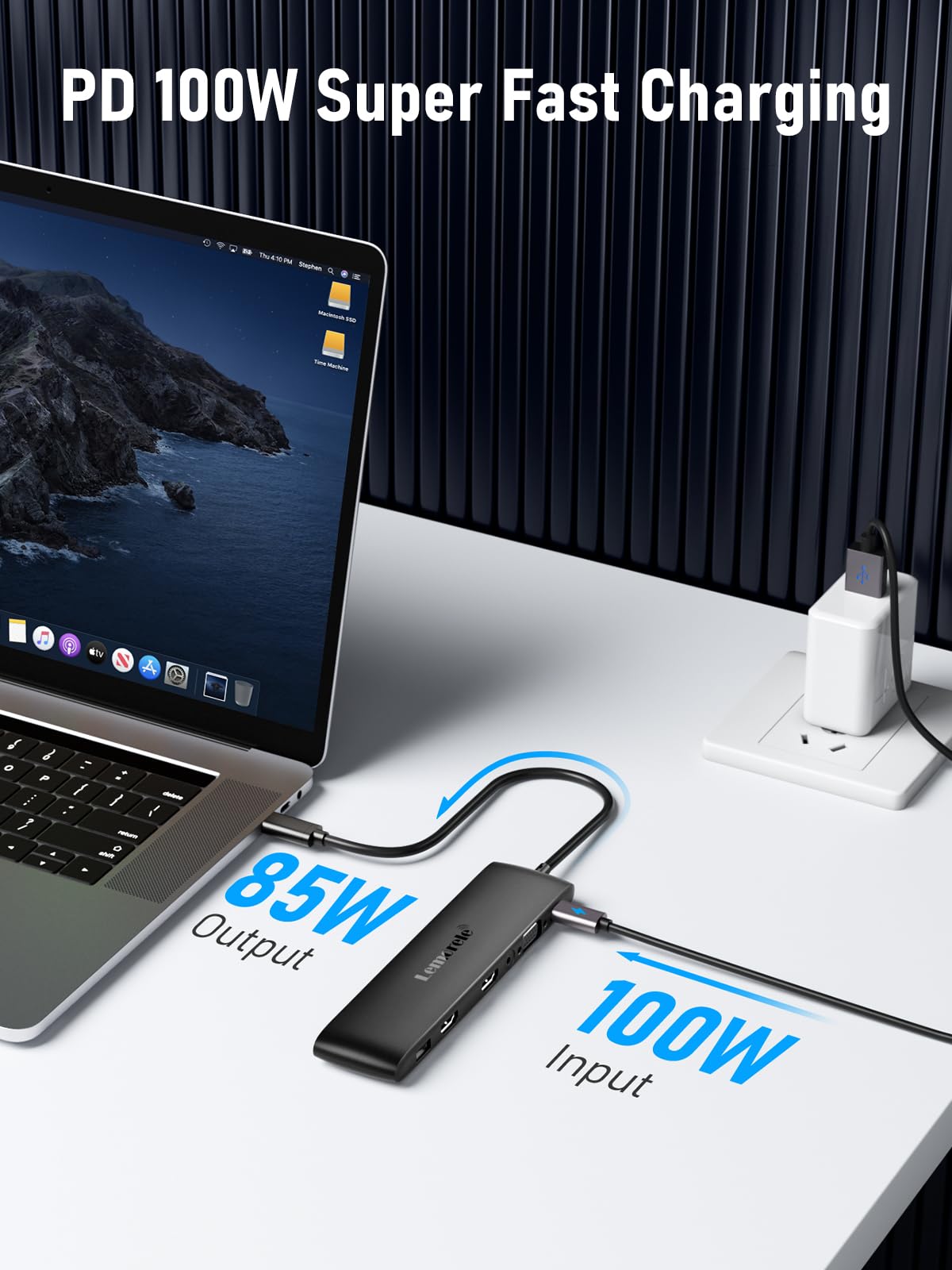 Lemorele Usb C Dual Monitor Docking Station For Dell/Hp/Lenovo/Surface Laptop, 12 In 1 Triple Display Usb C Hub Adapter W/2 Hdmi
